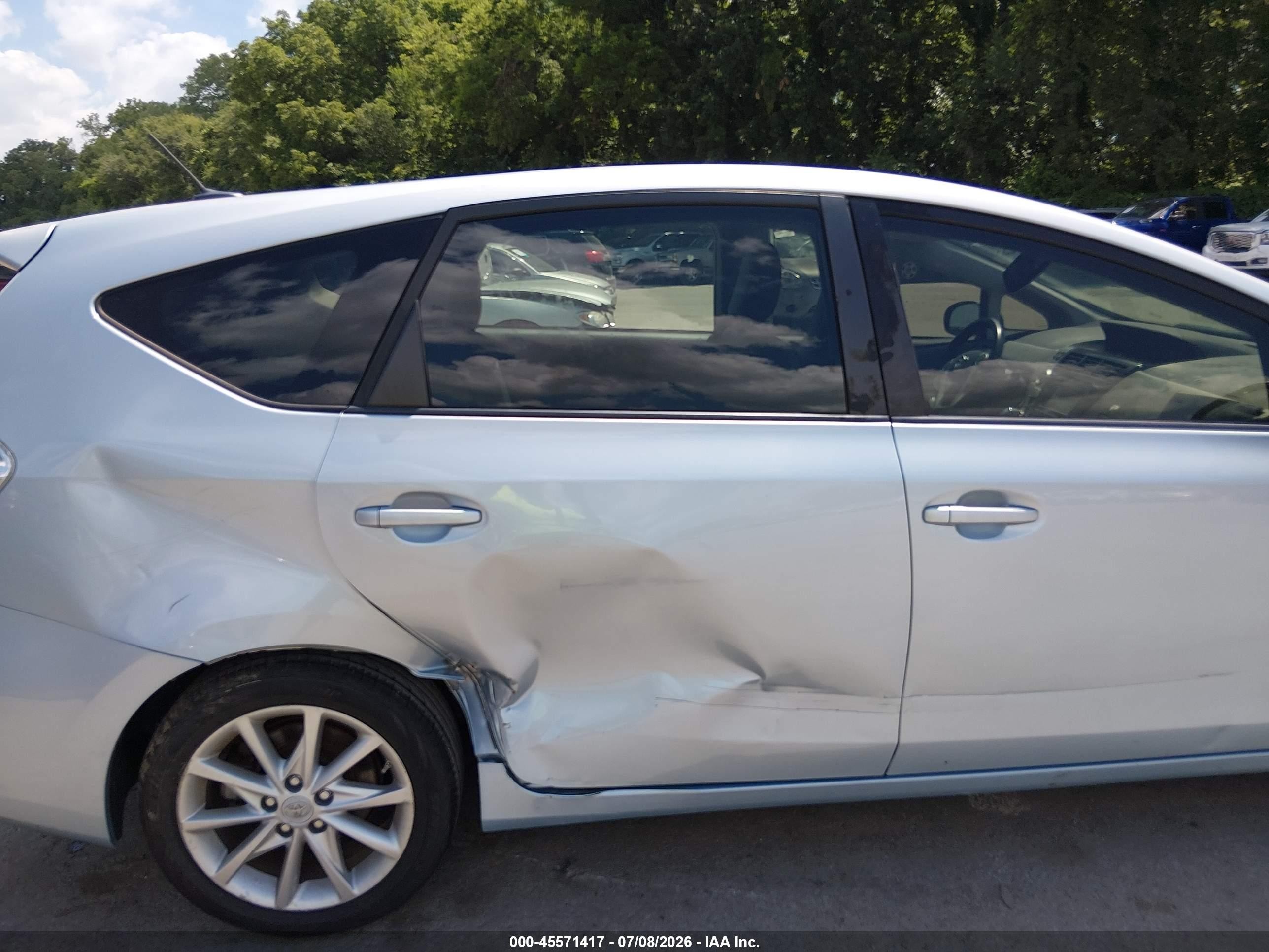 2012 Toyota Prius V Five Light Blue vin: JTDZN3EU3C3093539