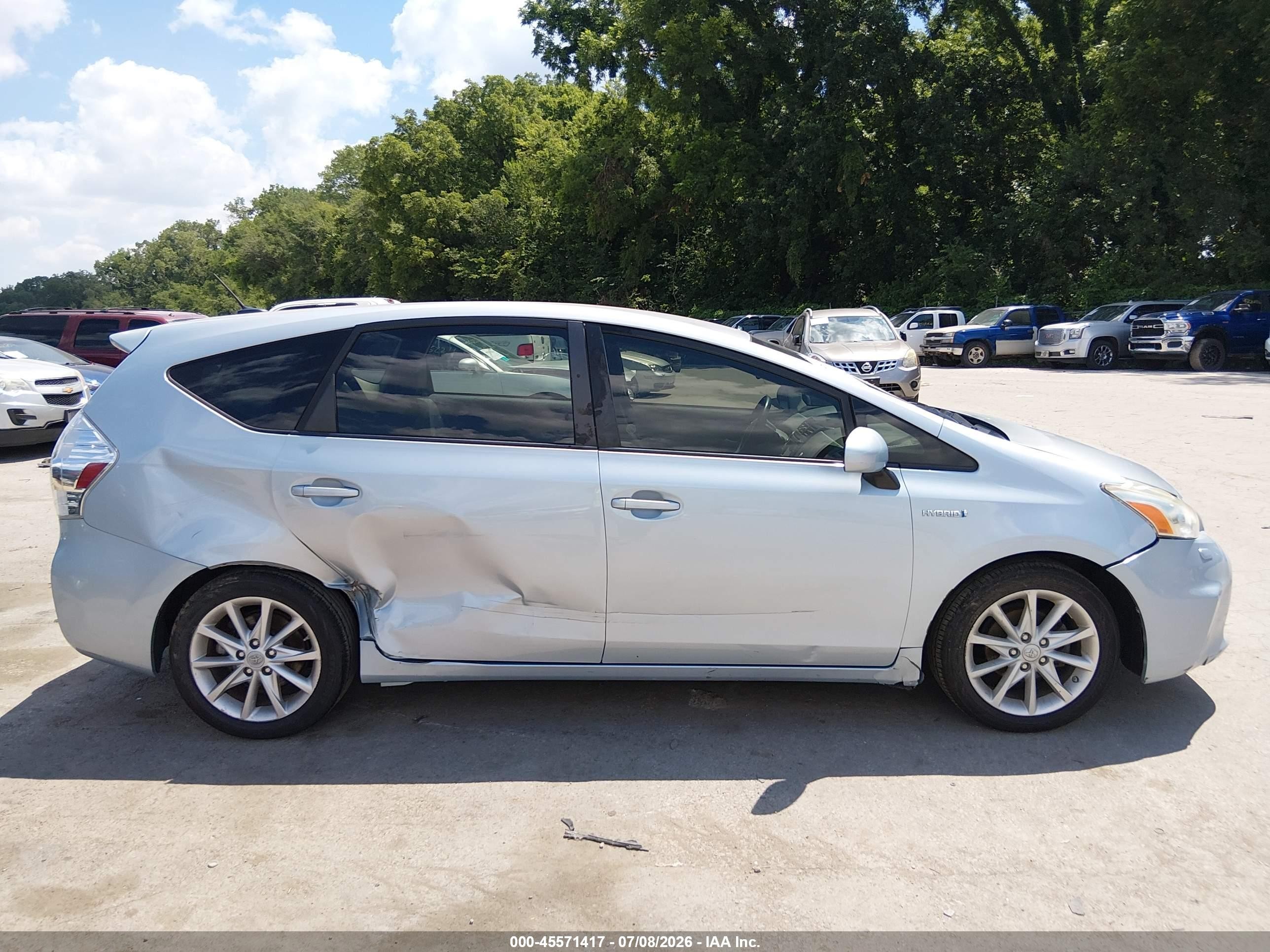2012 Toyota Prius V Five Light Blue vin: JTDZN3EU3C3093539