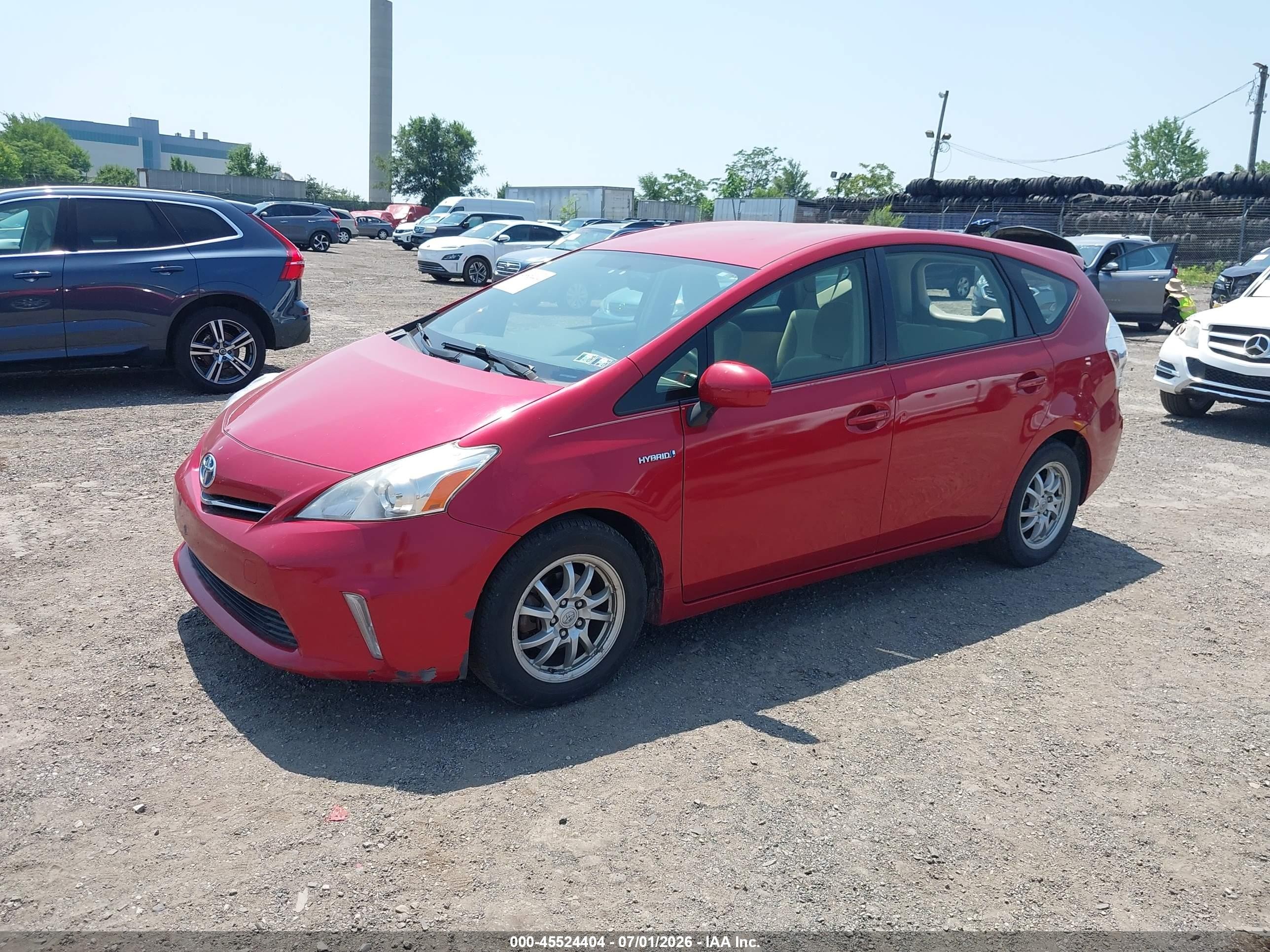 2012 Toyota Prius V Two Red vin: JTDZN3EU3C3099261