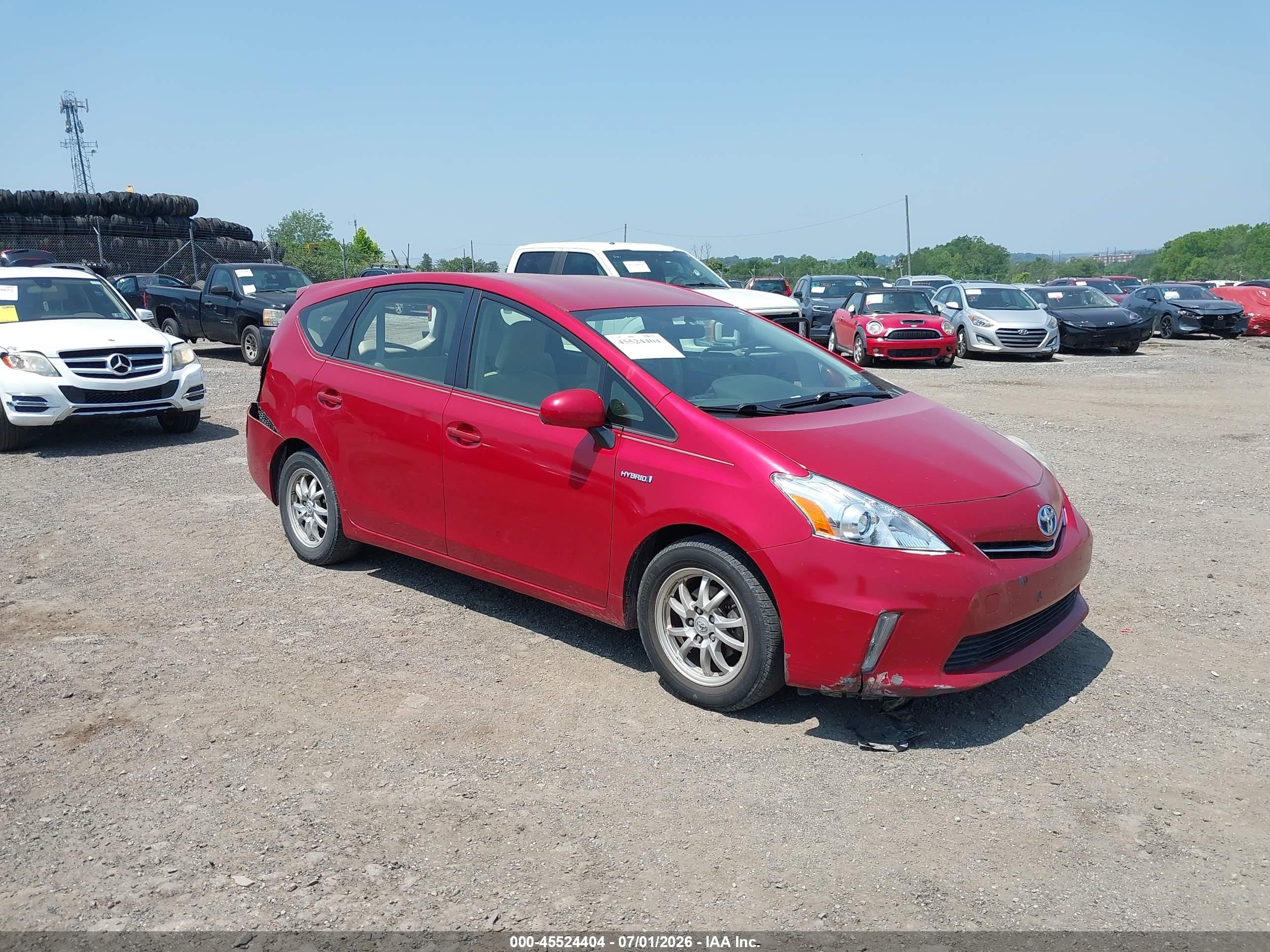 2012 Toyota Prius V Two Red vin: JTDZN3EU3C3099261