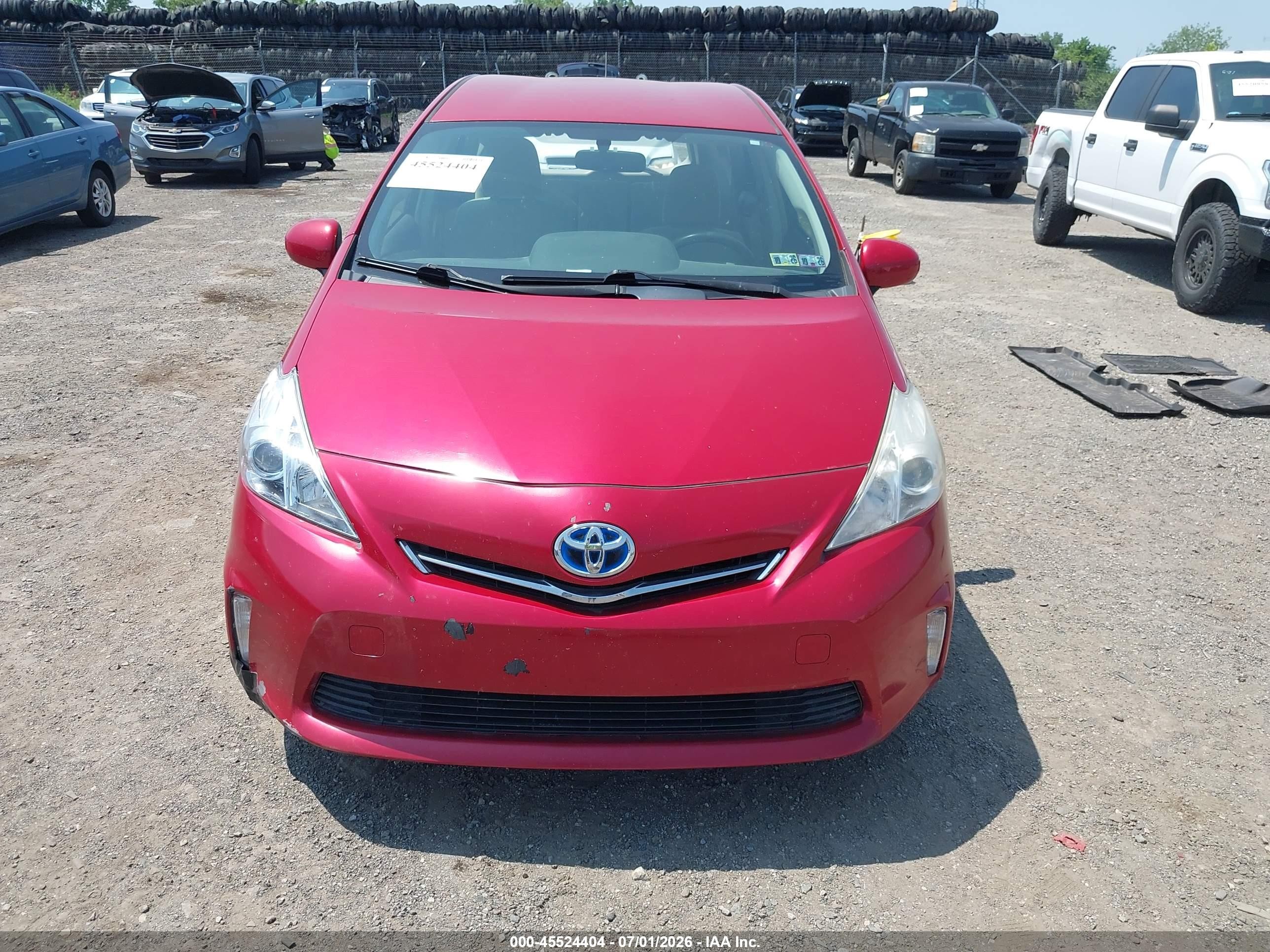 2012 Toyota Prius V Two Red vin: JTDZN3EU3C3099261