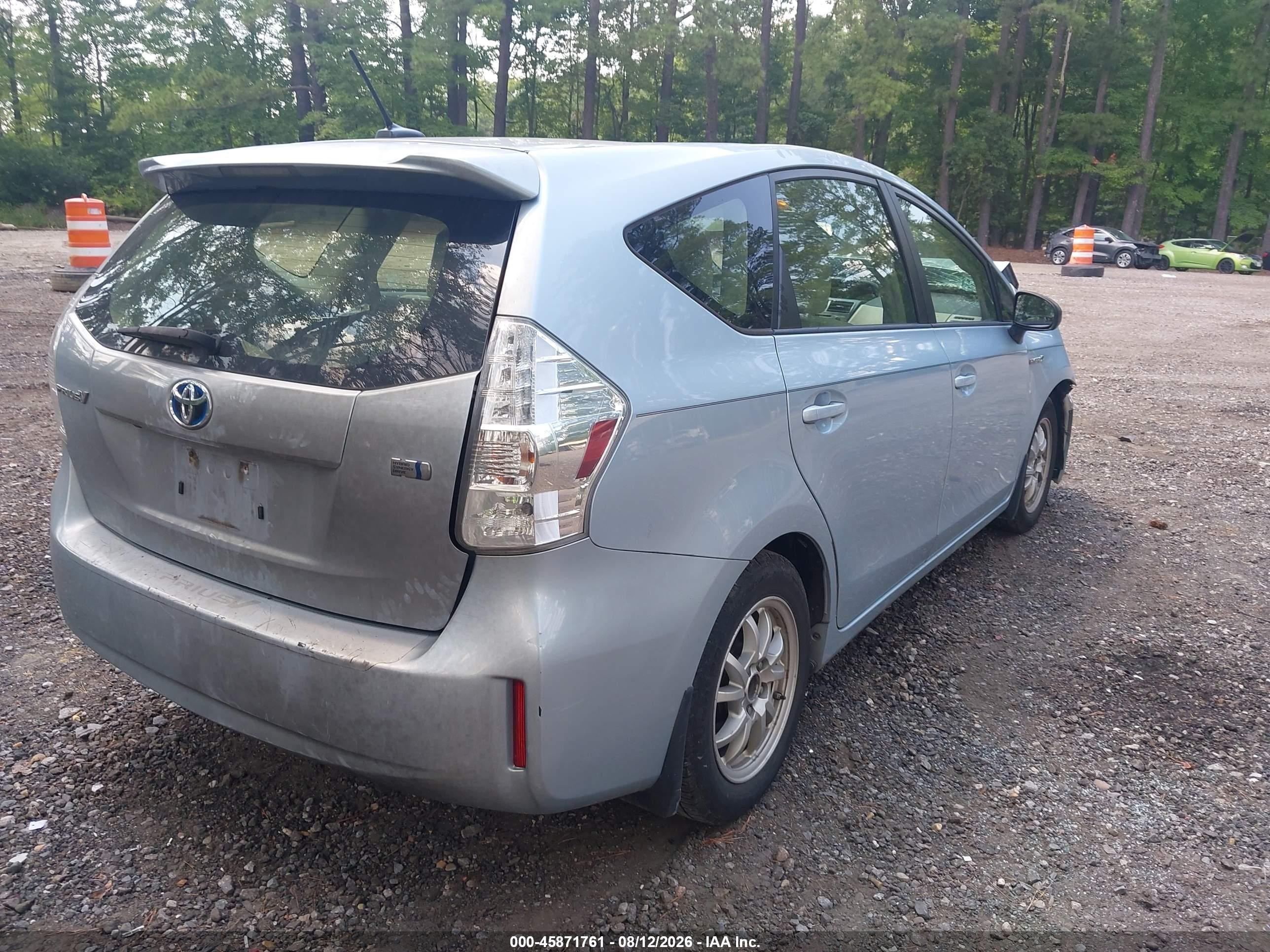 2012 Toyota Prius V Three Light Blue vin: JTDZN3EU3C3139371