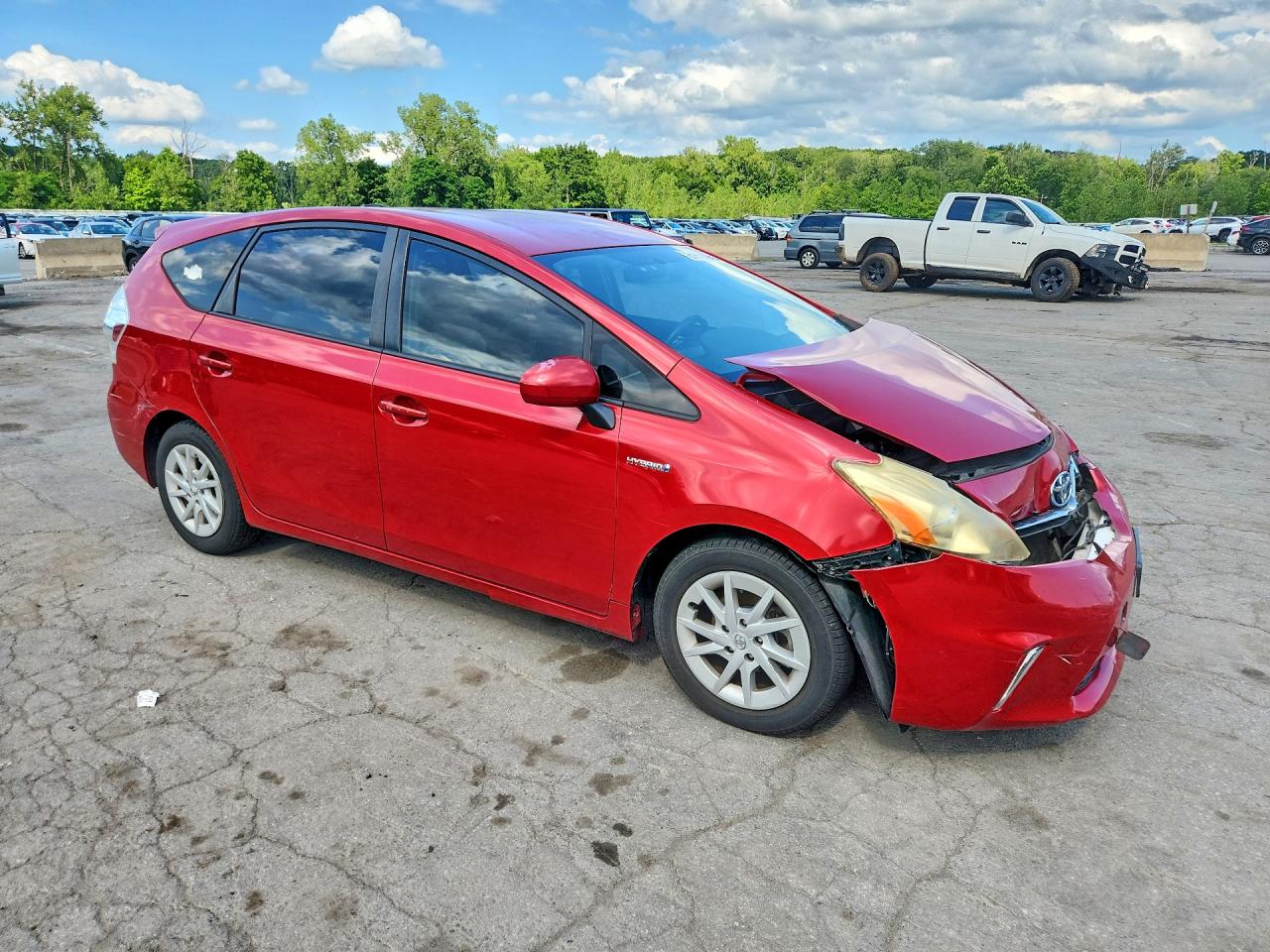 2012 Toyota Prius V Three Red vin: JTDZN3EU3C3140911