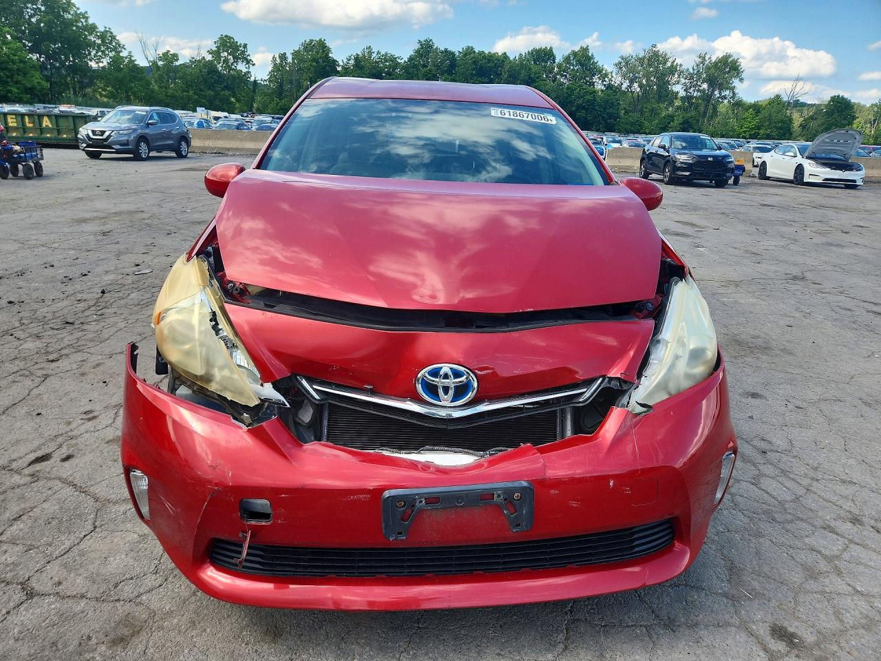 2012 Toyota Prius V Three Red vin: JTDZN3EU3C3140911