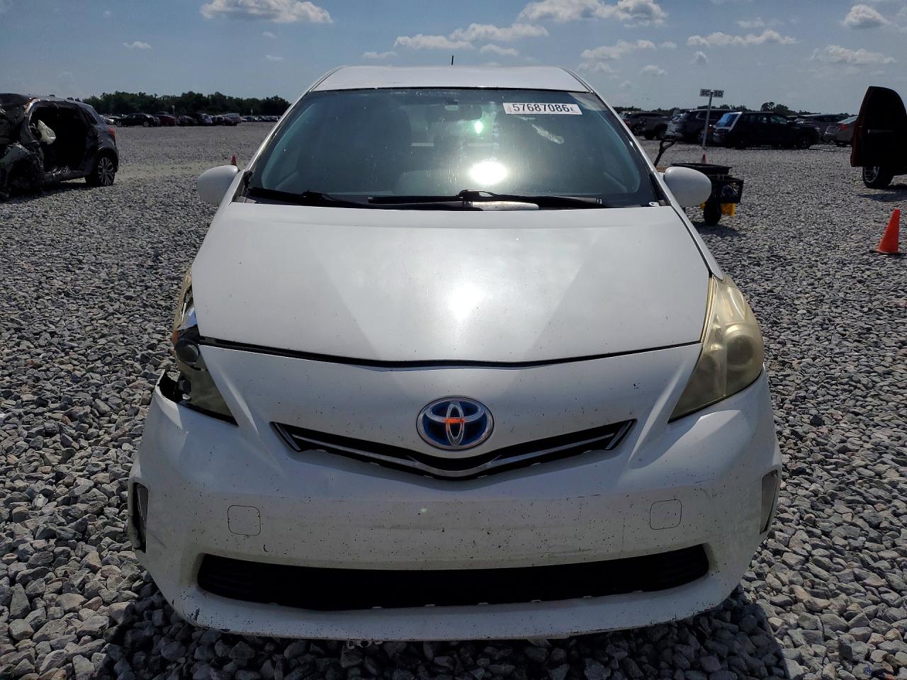 2012 Toyt Prius White vin: JTDZN3EU3C3166196