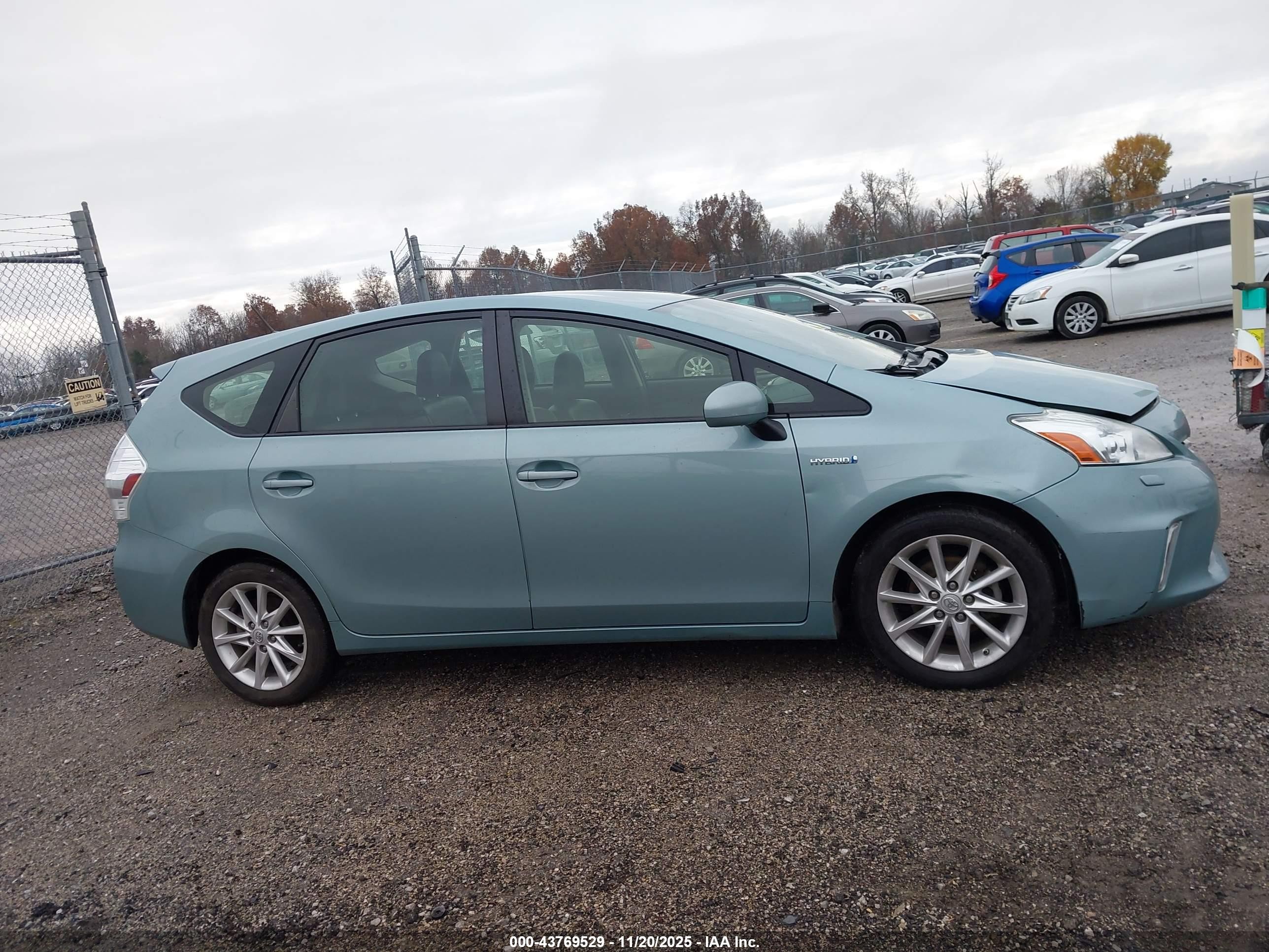 2014 Toyota Prius V Five Light Blue vin: JTDZN3EU3E3309845