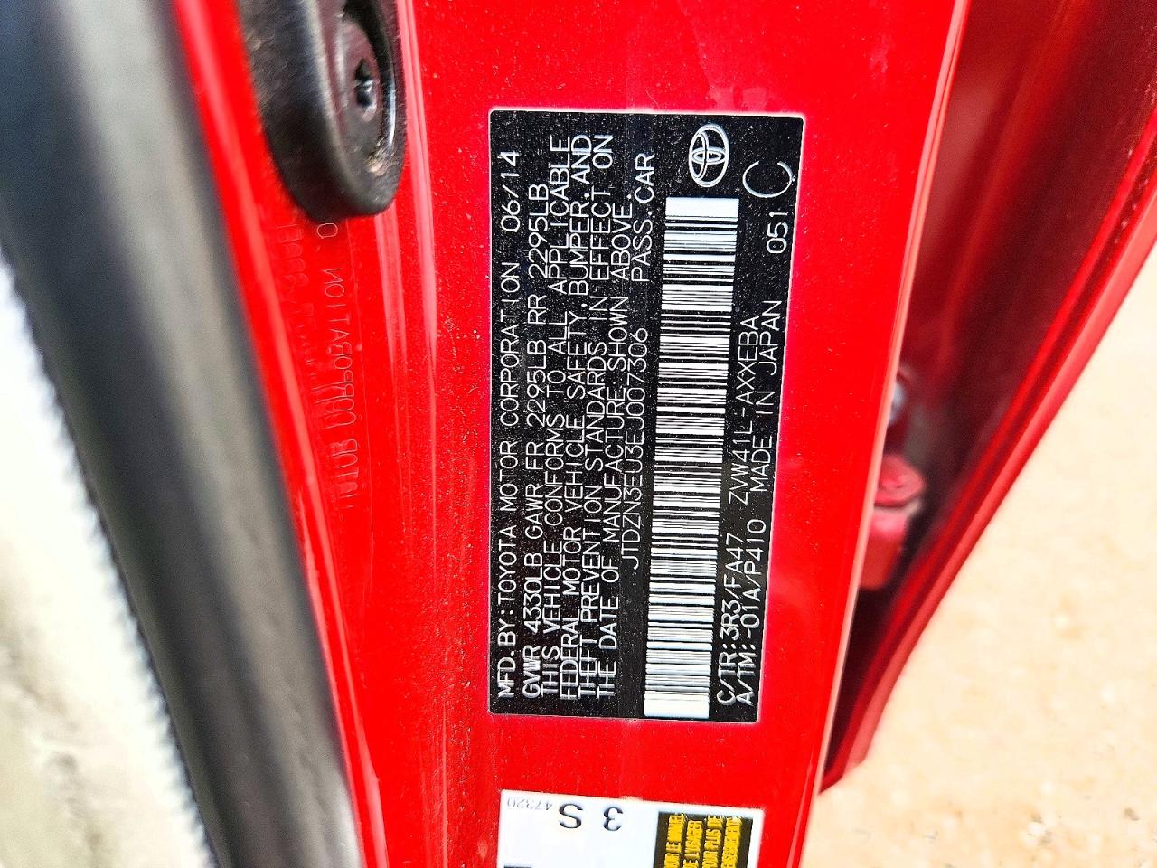 2014 Toyota Prius V Three Red vin: JTDZN3EU3EJ007306