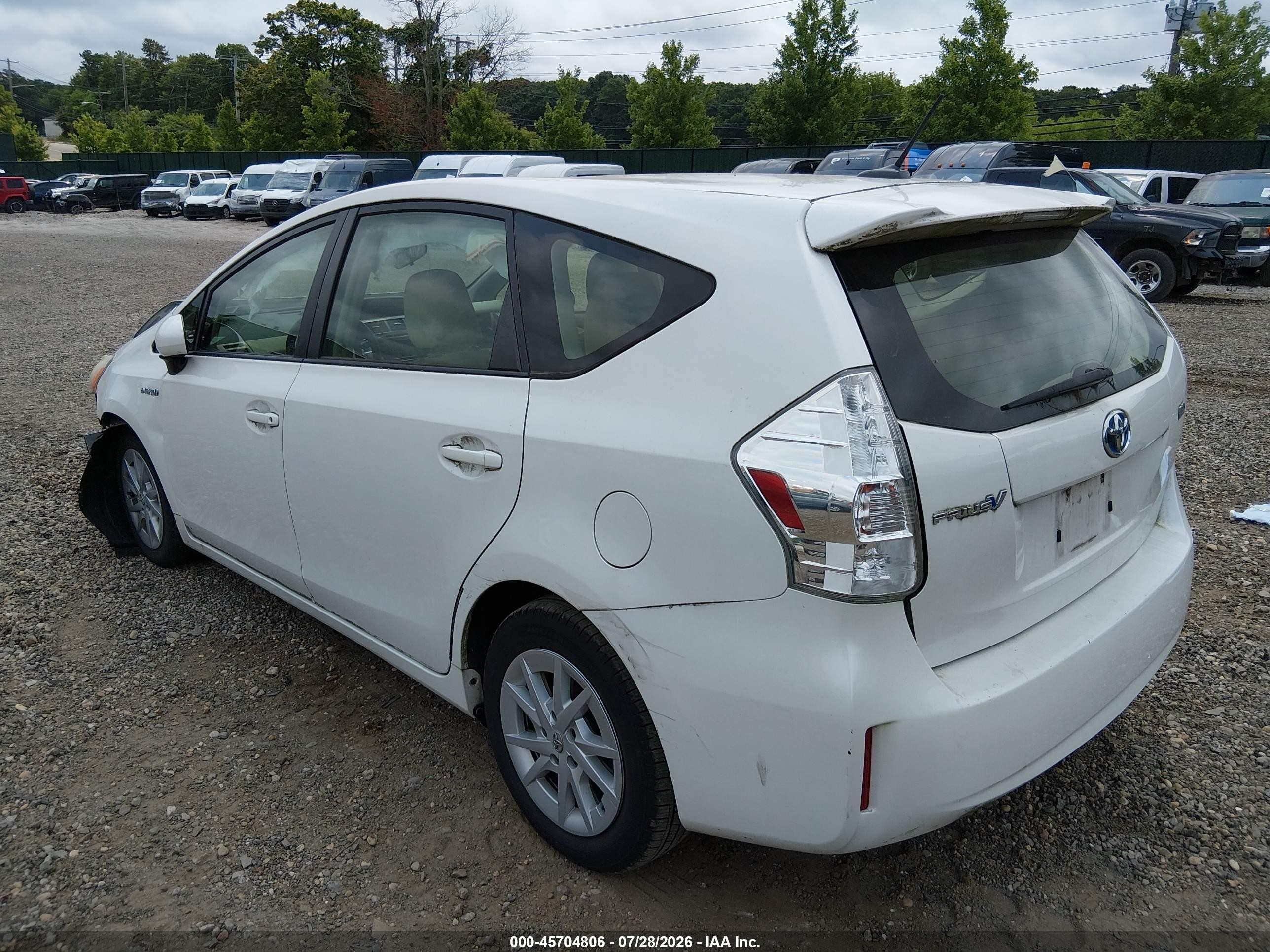 2012 Toyota Prius V Three White vin: JTDZN3EU4C3125222