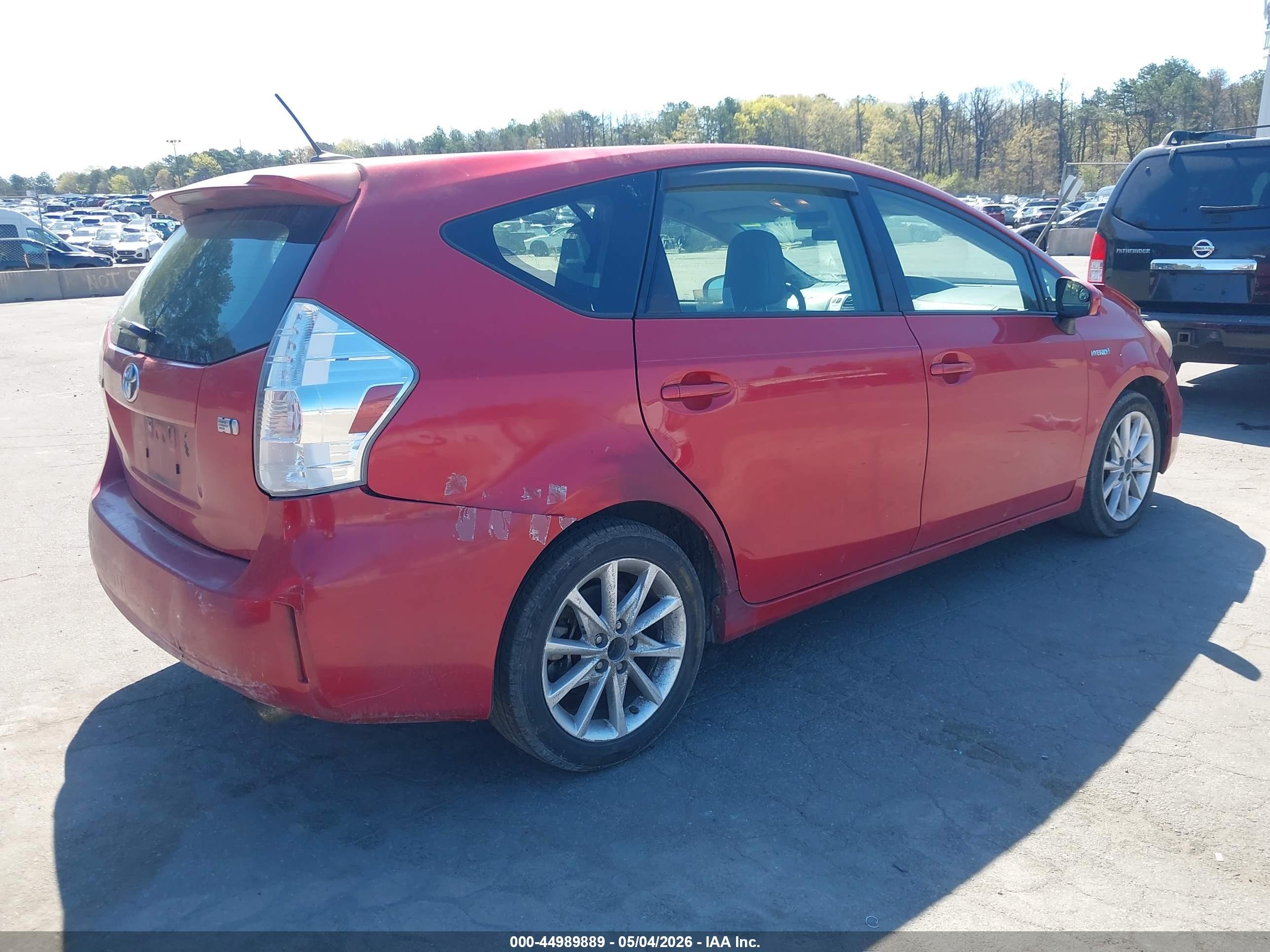 2012 Toyota Prius V Three Red vin: JTDZN3EU4C3129478