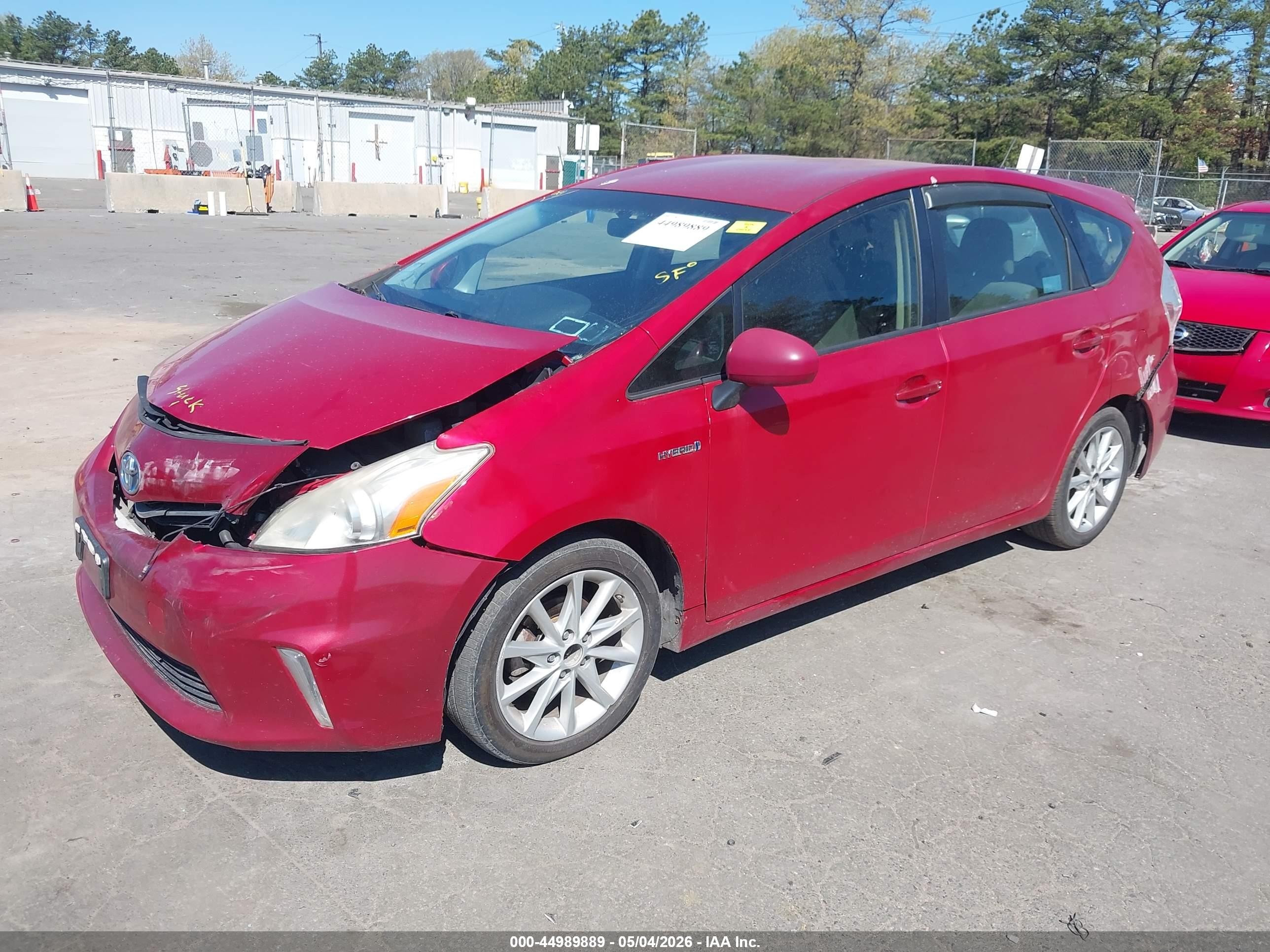 2012 Toyota Prius V Three Red vin: JTDZN3EU4C3129478