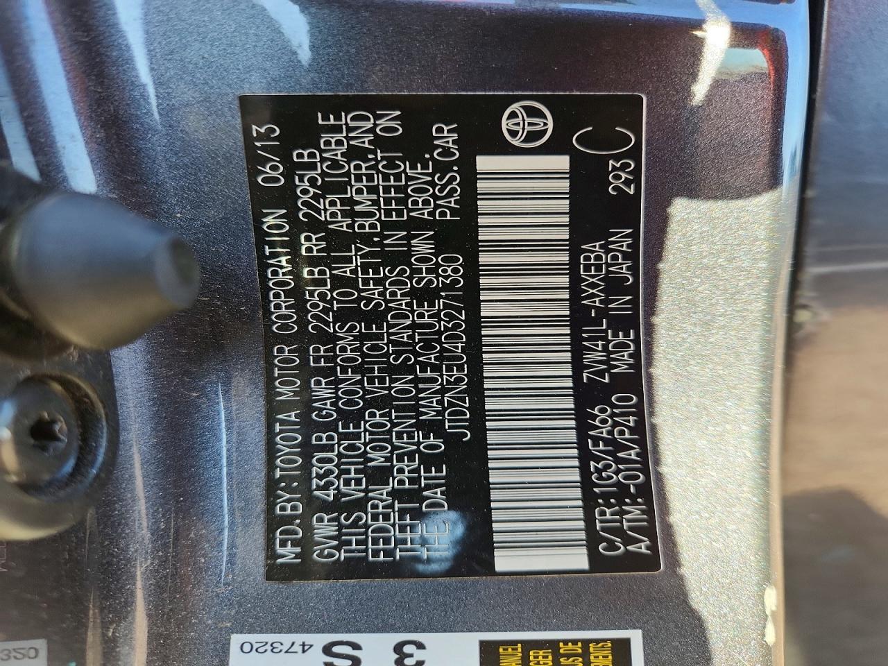 2013 Toyota Prius V Two Gray vin: JTDZN3EU4D3271380