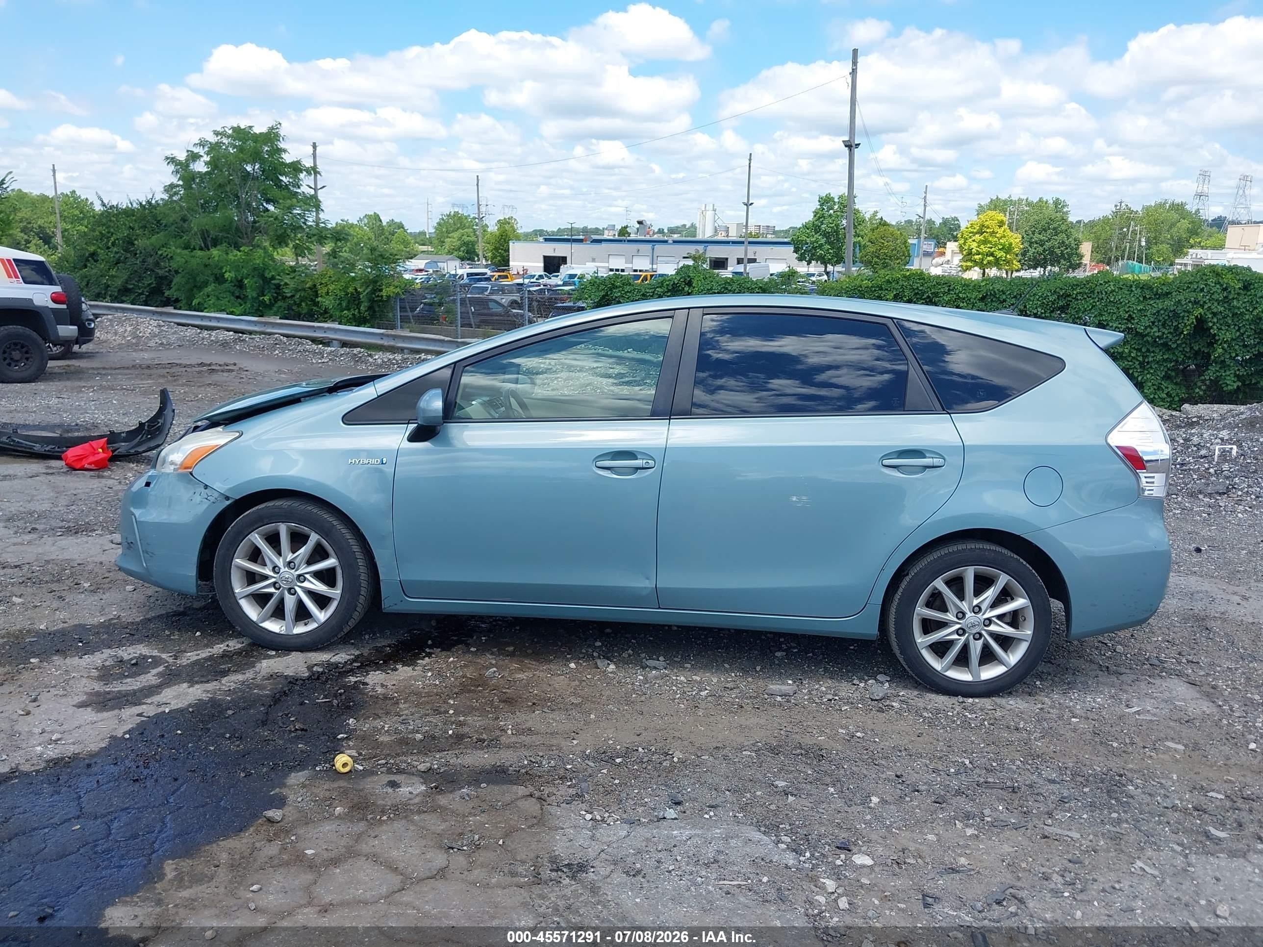 2014 Toyota Prius V Five Light Blue vin: JTDZN3EU4E3294658