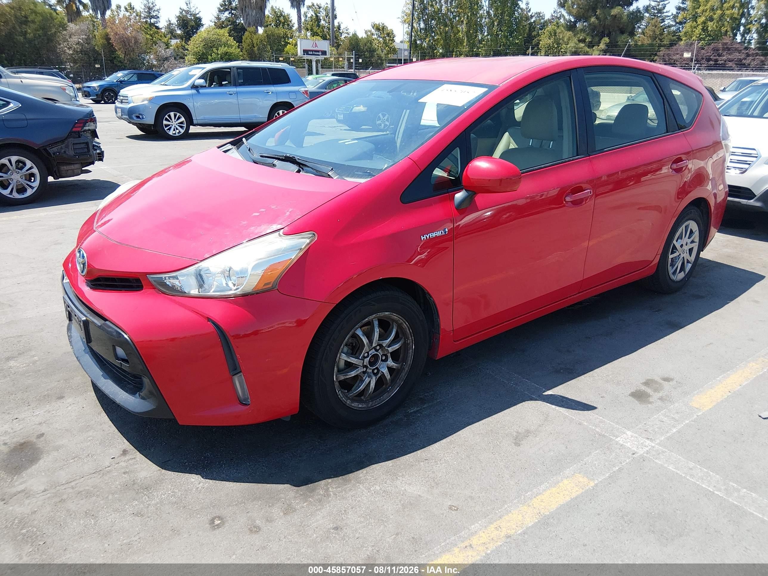 2015 Toyota Prius V Four Red vin: JTDZN3EU4FJ039330
