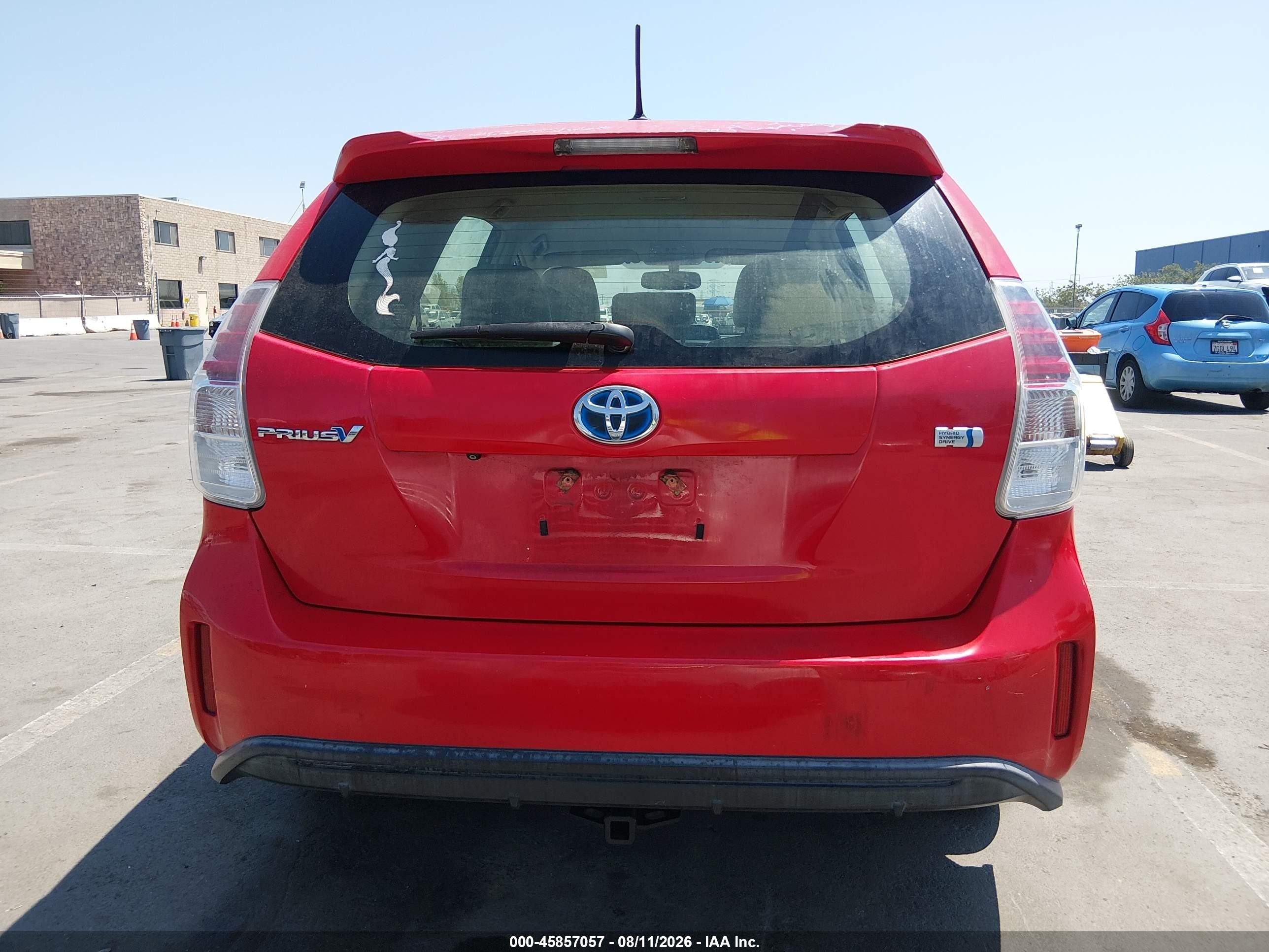 2015 Toyota Prius V Four Red vin: JTDZN3EU4FJ039330