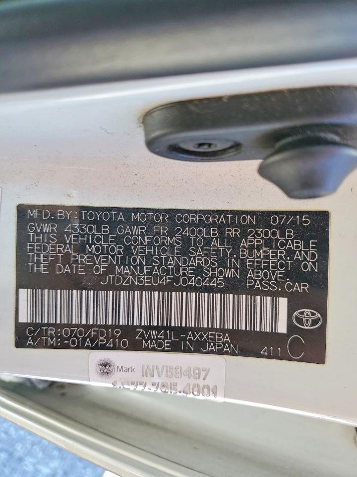 2015 Toyota Prius V Three White vin: JTDZN3EU4FJ040445