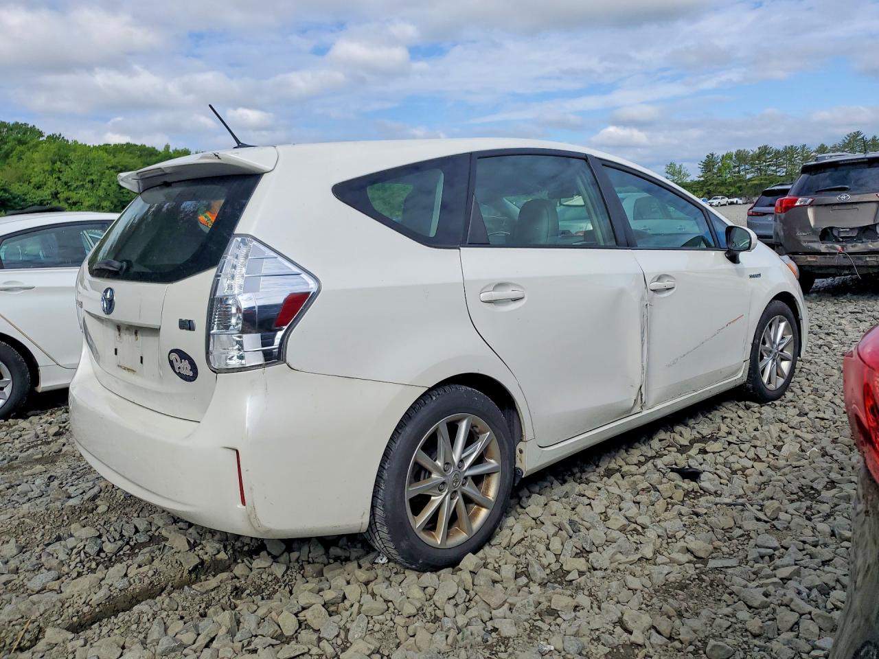 2012 Toyota Prius V Five White vin: JTDZN3EU5C3019782