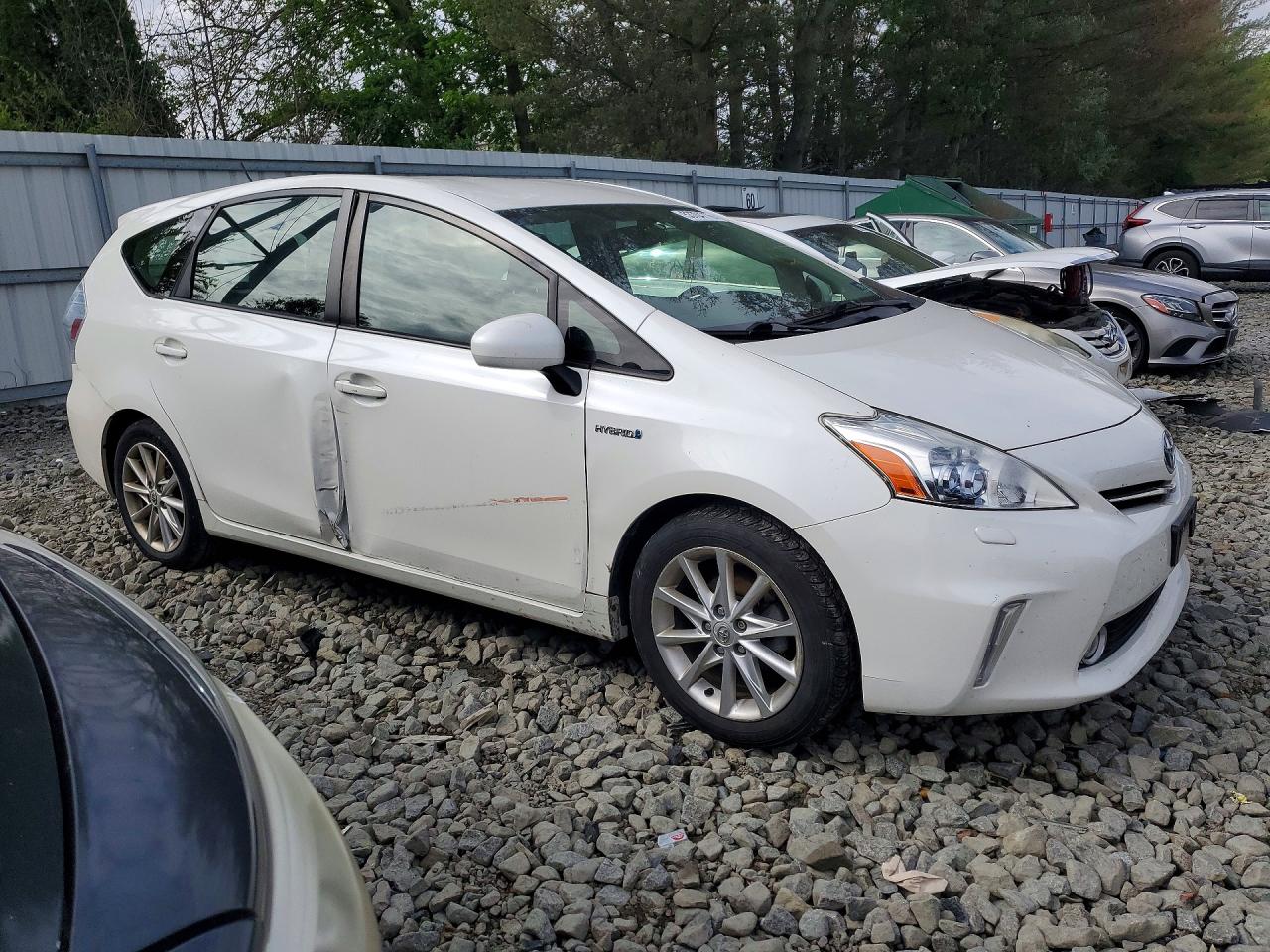 2012 Toyota Prius V Five White vin: JTDZN3EU5C3019782