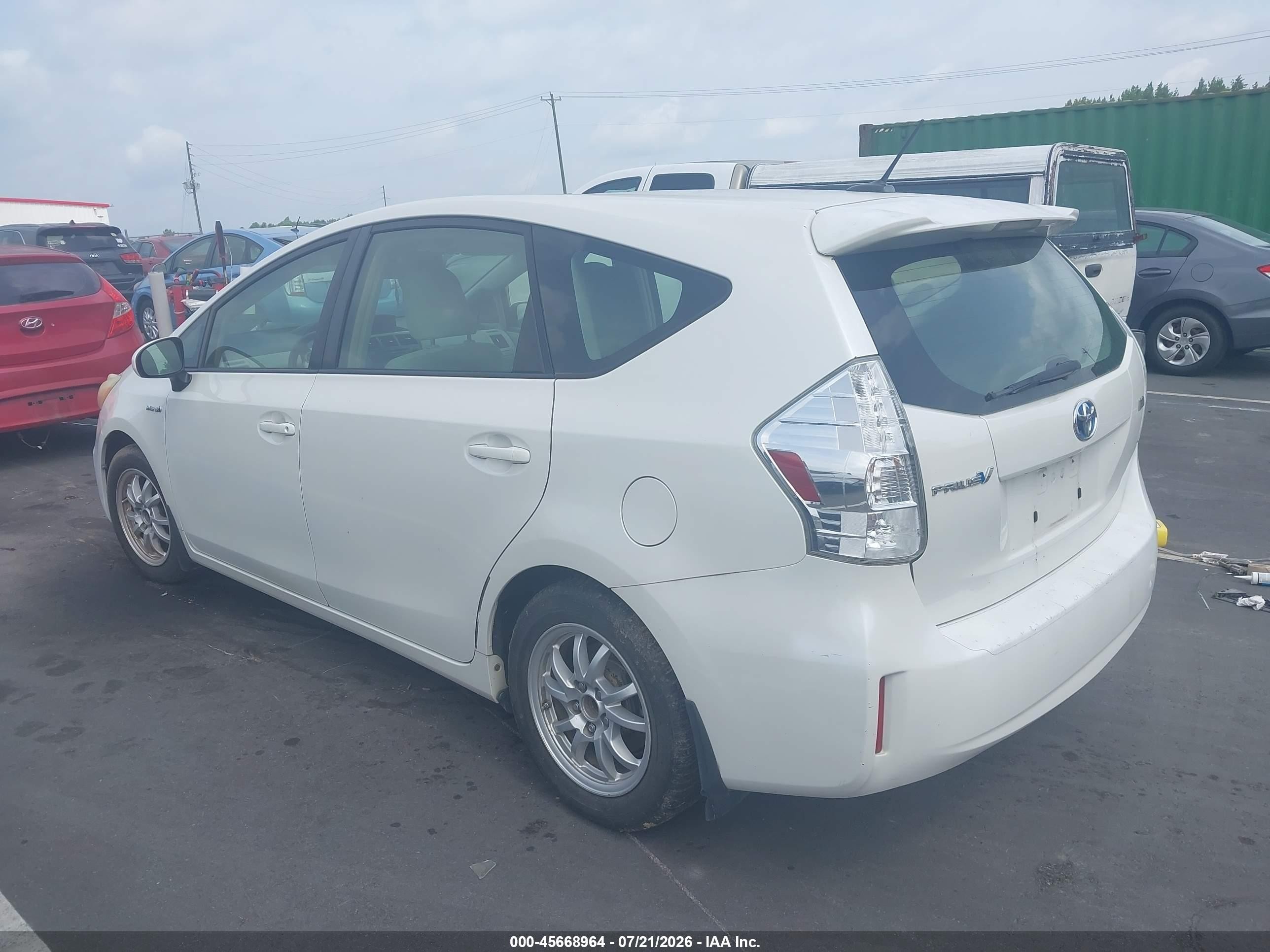 2012 Toyota Prius V Three White vin: JTDZN3EU5C3076788