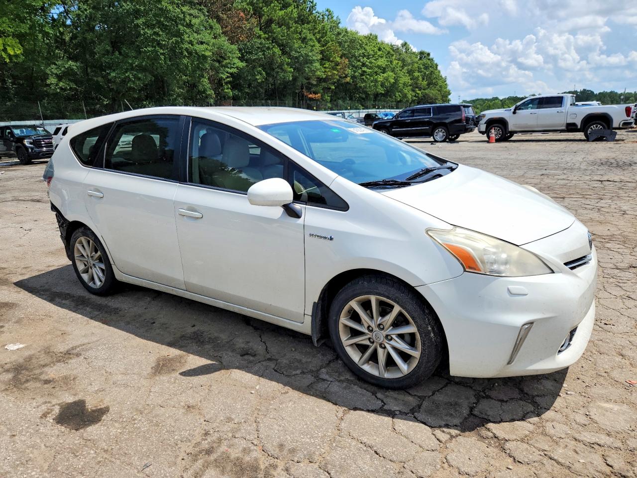 2012 Toyota Prius V Five White vin: JTDZN3EU5C3083319