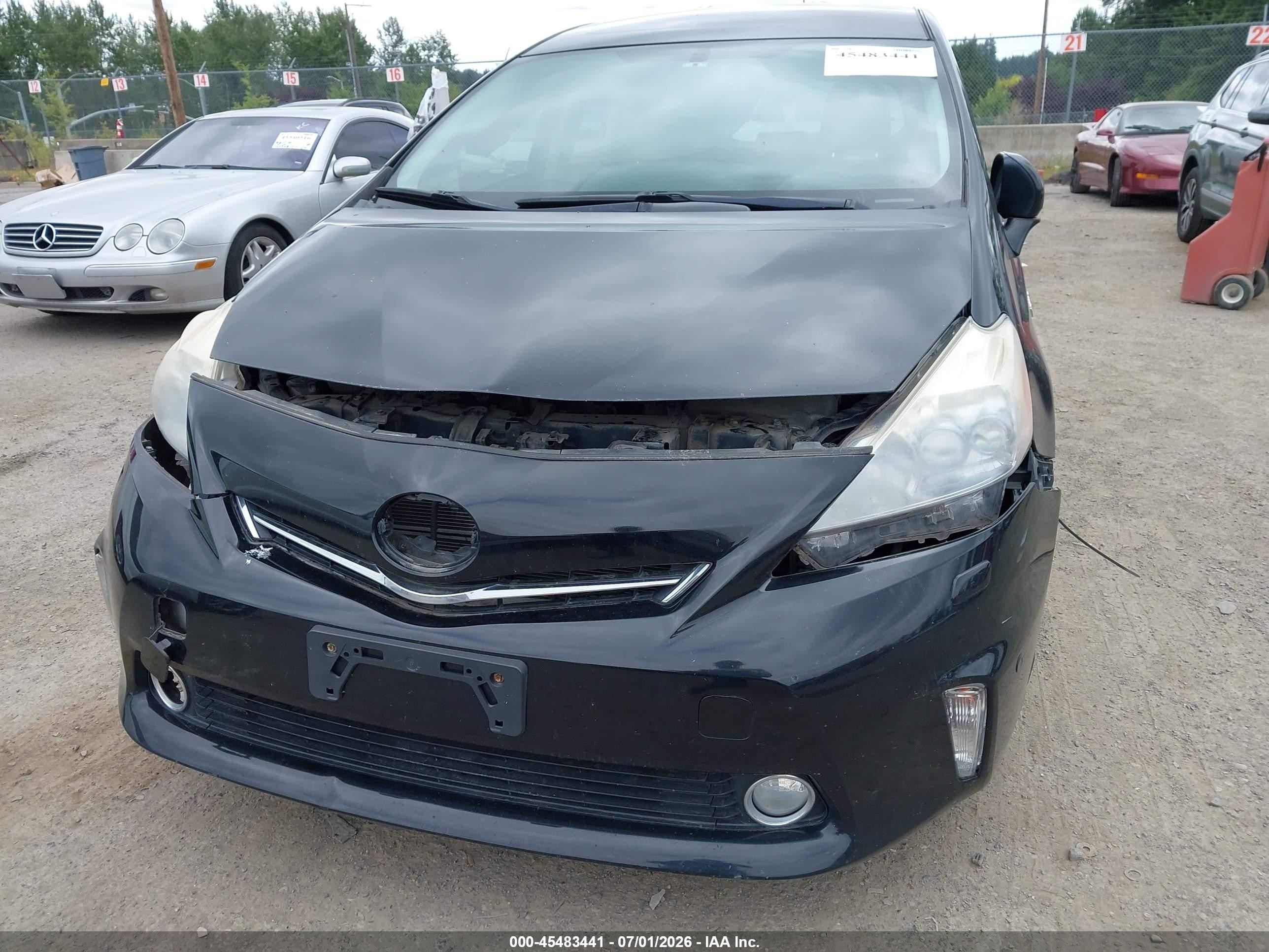 2012 Toyota Prius V Five Black vin: JTDZN3EU5C3126797