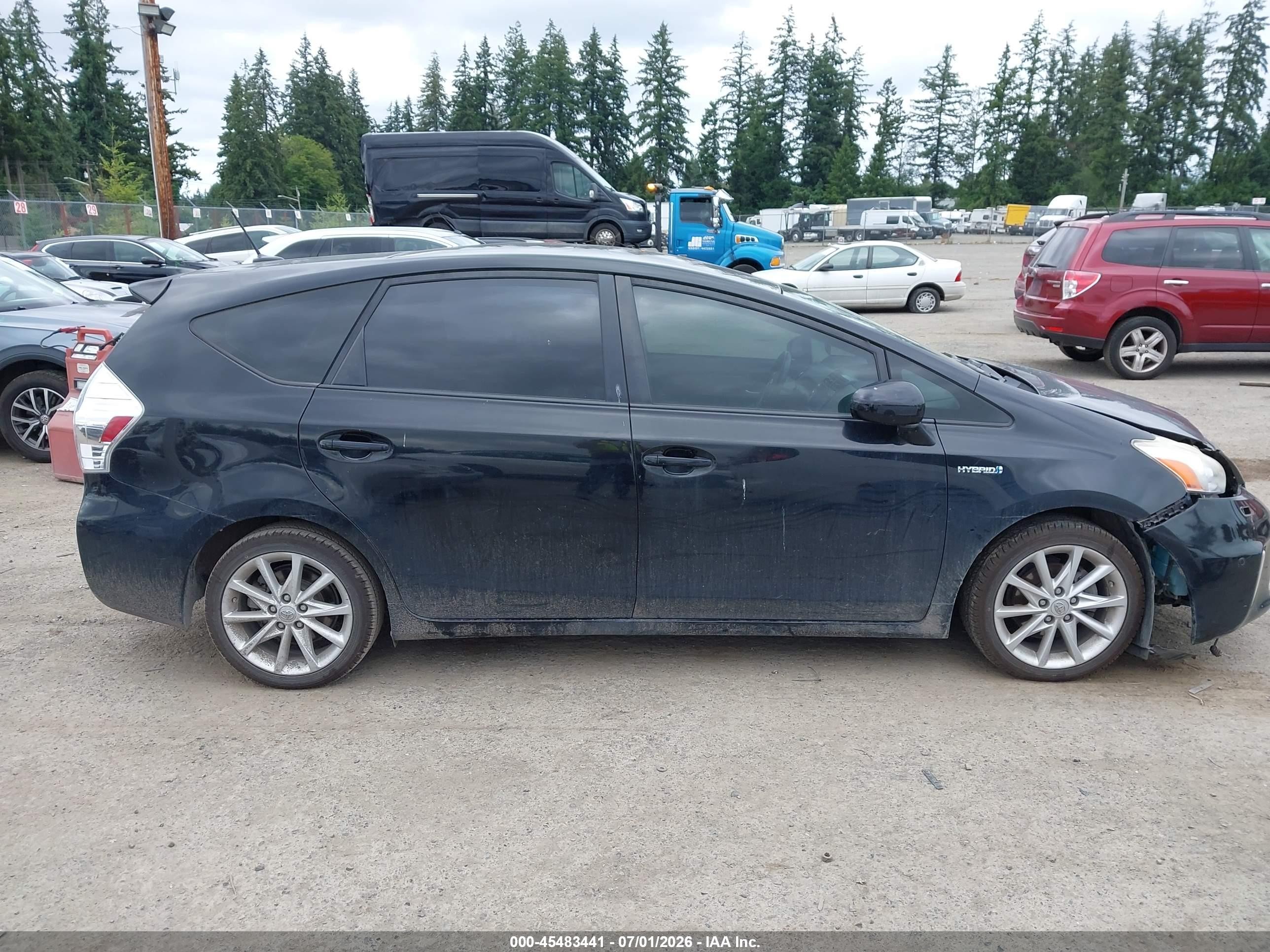 2012 Toyota Prius V Five Black vin: JTDZN3EU5C3126797