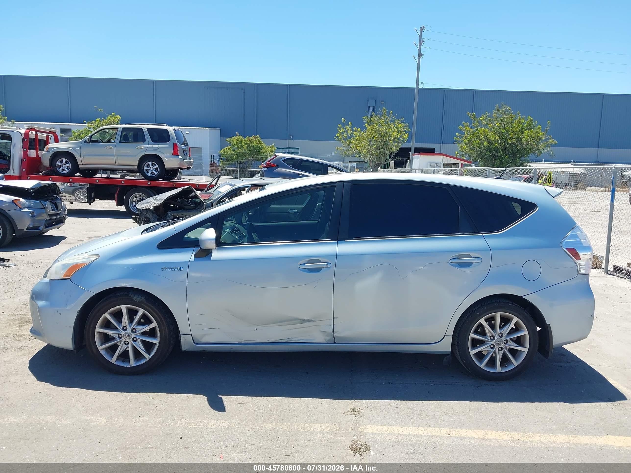2012 Toyota Prius V Two Blue vin: JTDZN3EU5C3141784