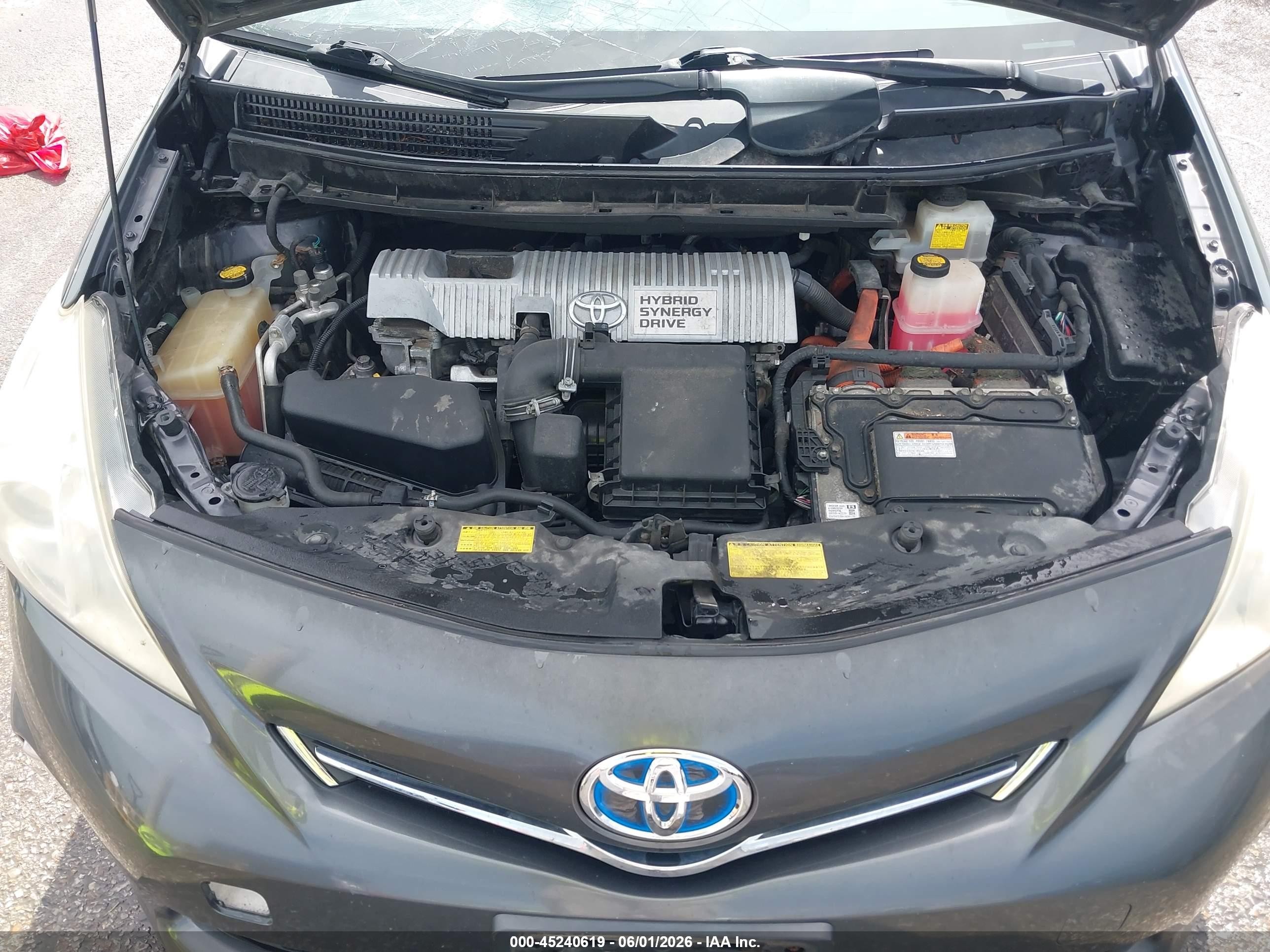 2013 Toyota Prius V Two Gray vin: JTDZN3EU5D3290083