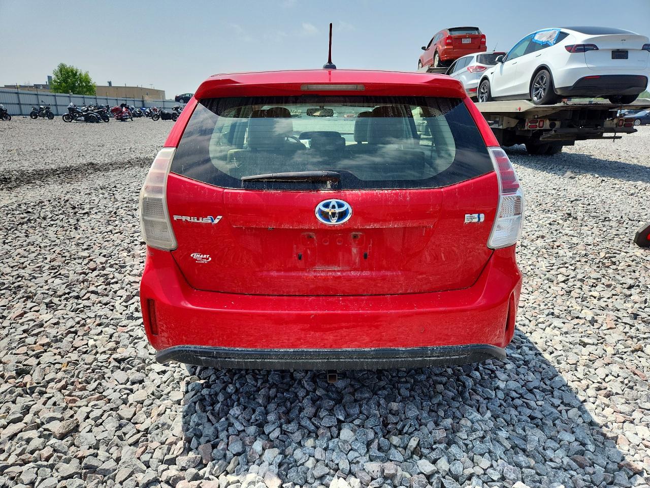 2015 Toyota Prius V Four Red vin: JTDZN3EU5FJ023007