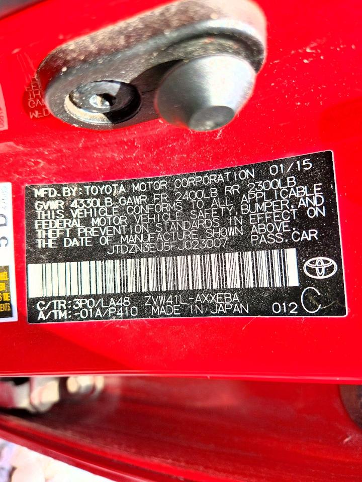 2015 Toyota Prius V Four Red vin: JTDZN3EU5FJ023007