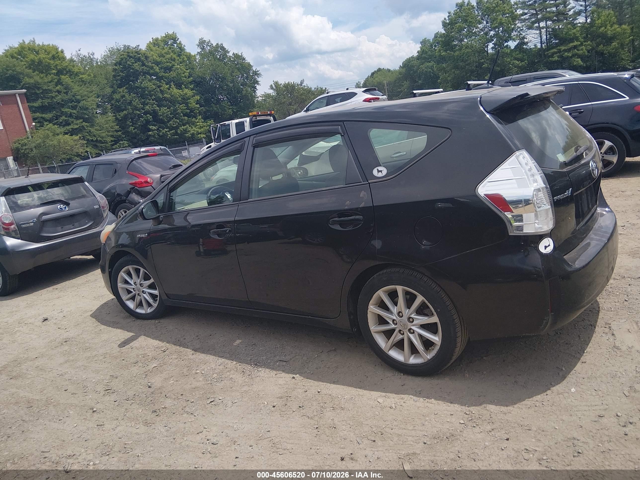 2012 Toyota Prius V Five Black vin: JTDZN3EU6C3035019