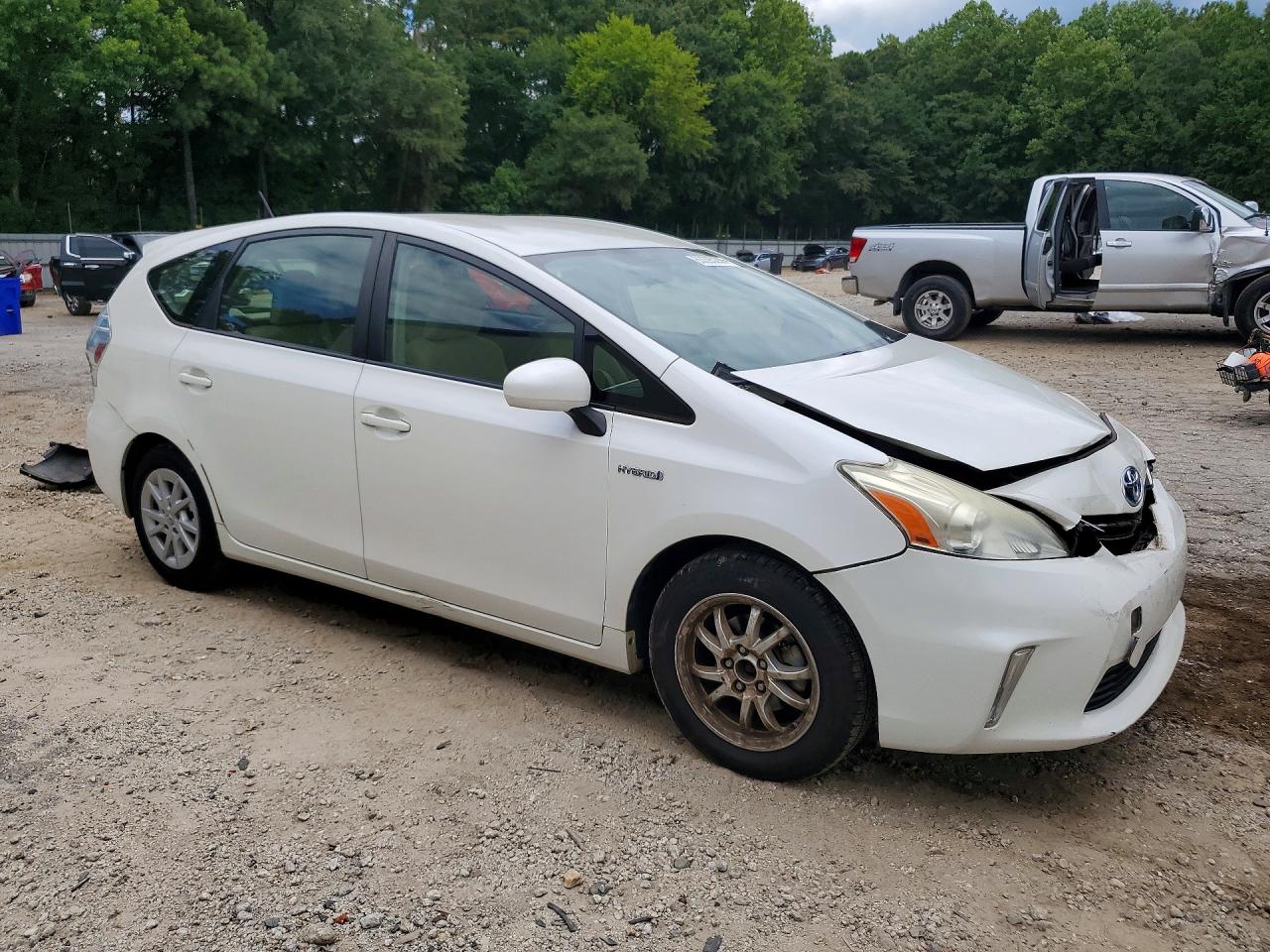 2012 Toyota Prius V Three White vin: JTDZN3EU6C3054010