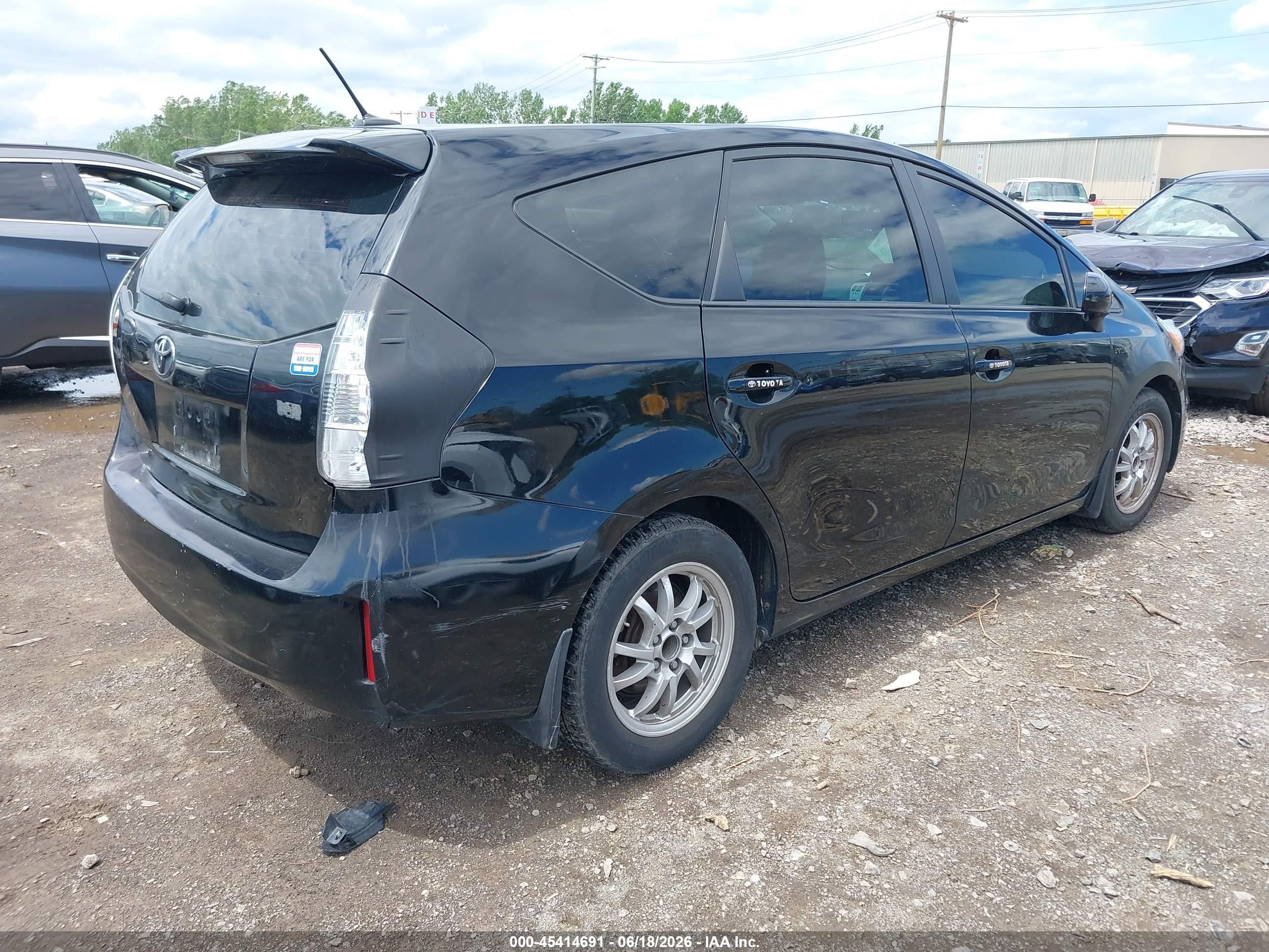 2012 Toyota Prius V Three Black vin: JTDZN3EU6C3054654