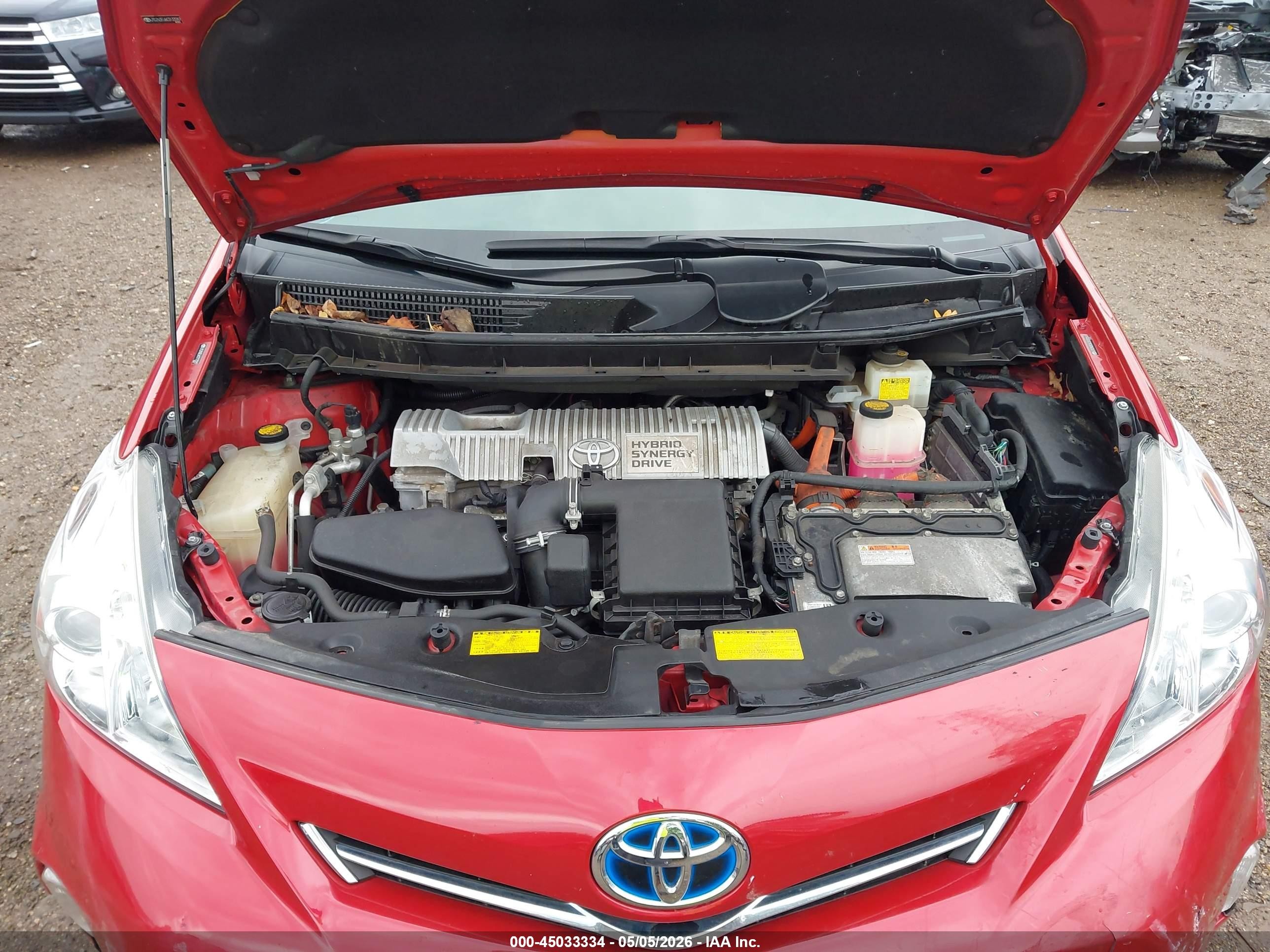 2012 Toyota Prius V Three Красный vin: JTDZN3EU6C3133287