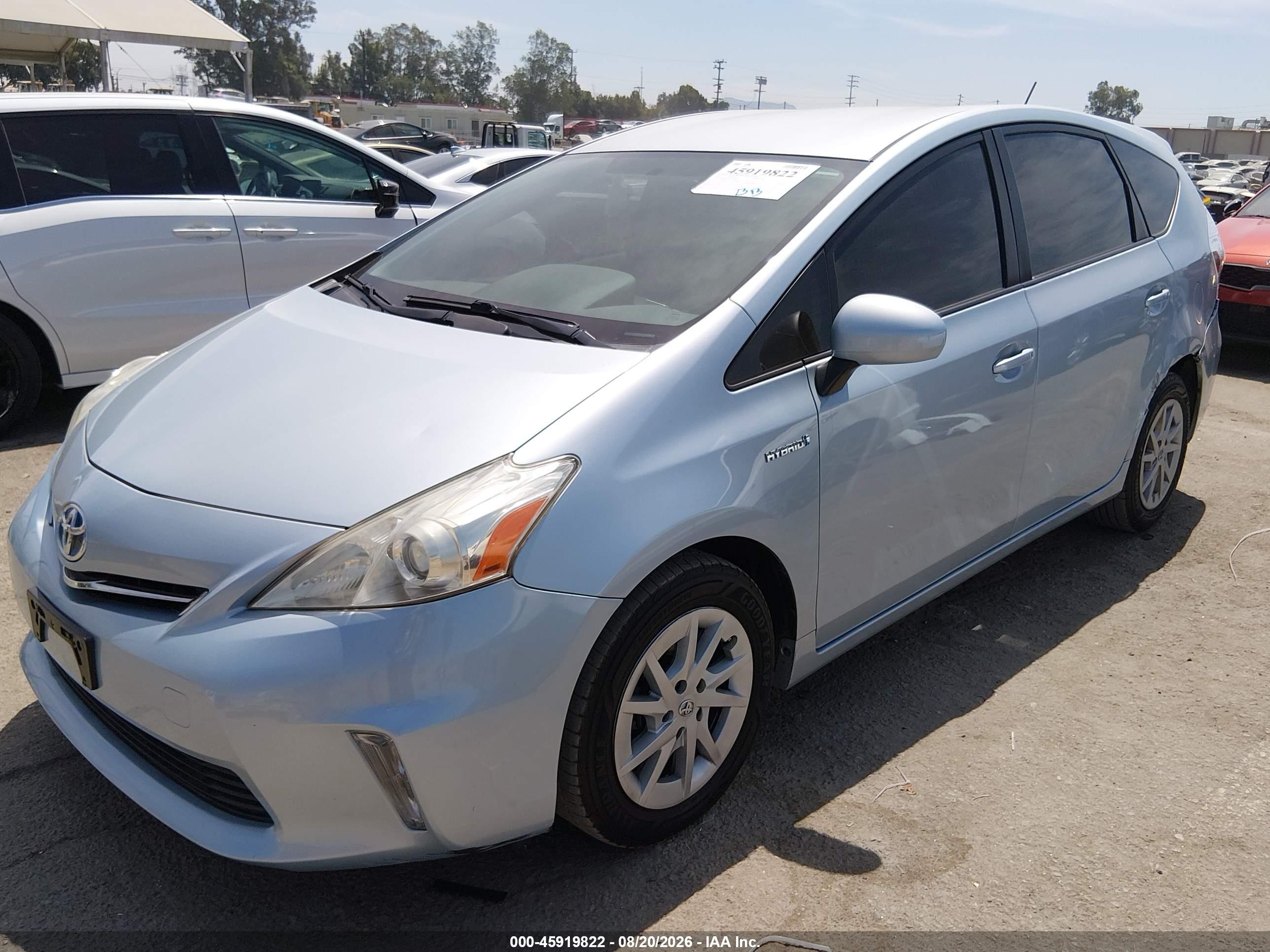 2012 Toyota Prius V Three Light Blue vin: JTDZN3EU6C3133841