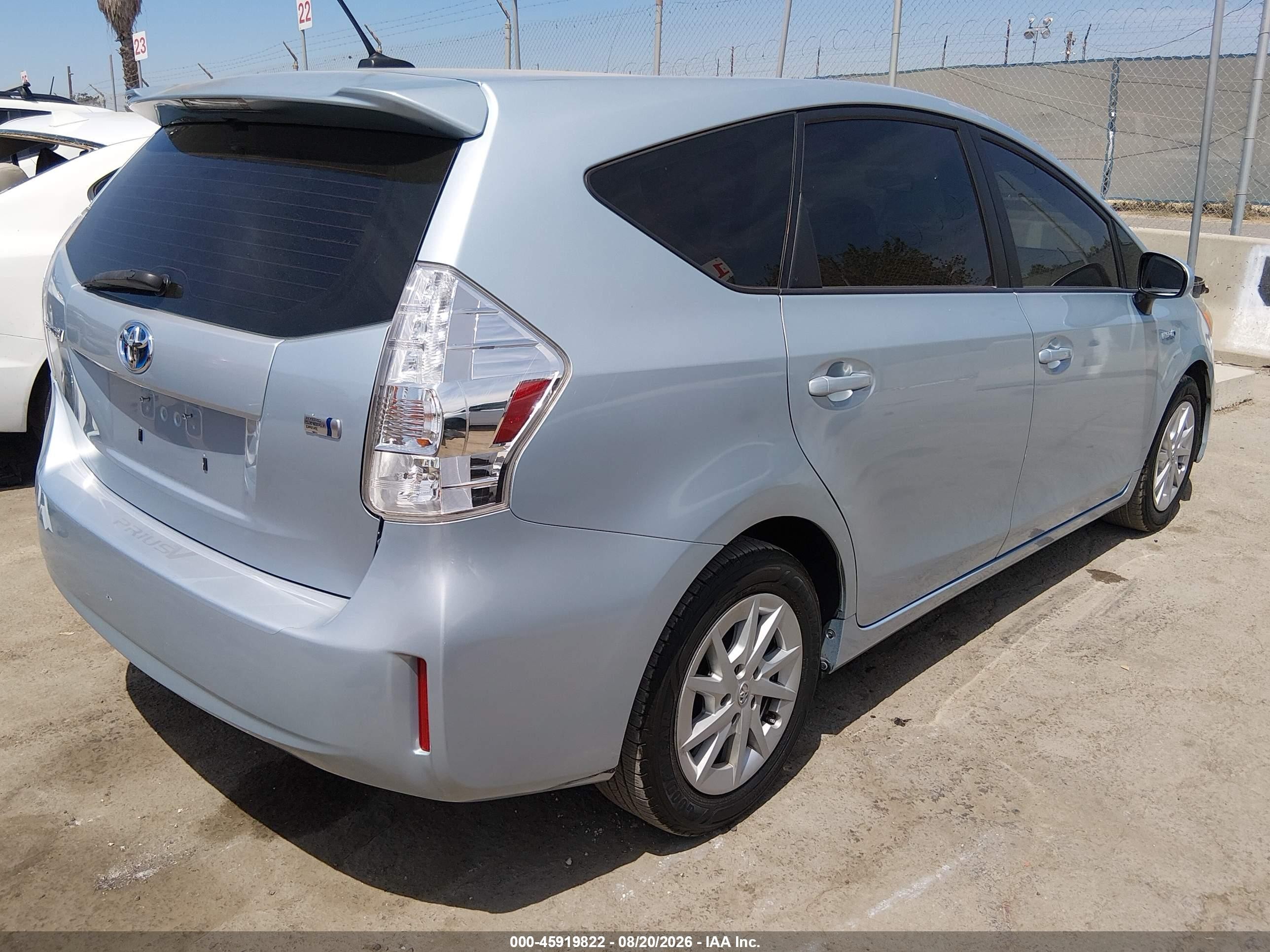 2012 Toyota Prius V Three Light Blue vin: JTDZN3EU6C3133841