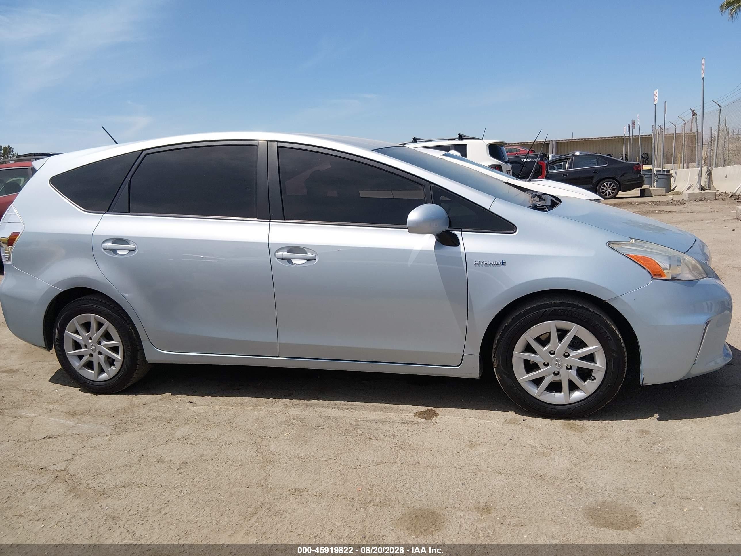 2012 Toyota Prius V Three Light Blue vin: JTDZN3EU6C3133841