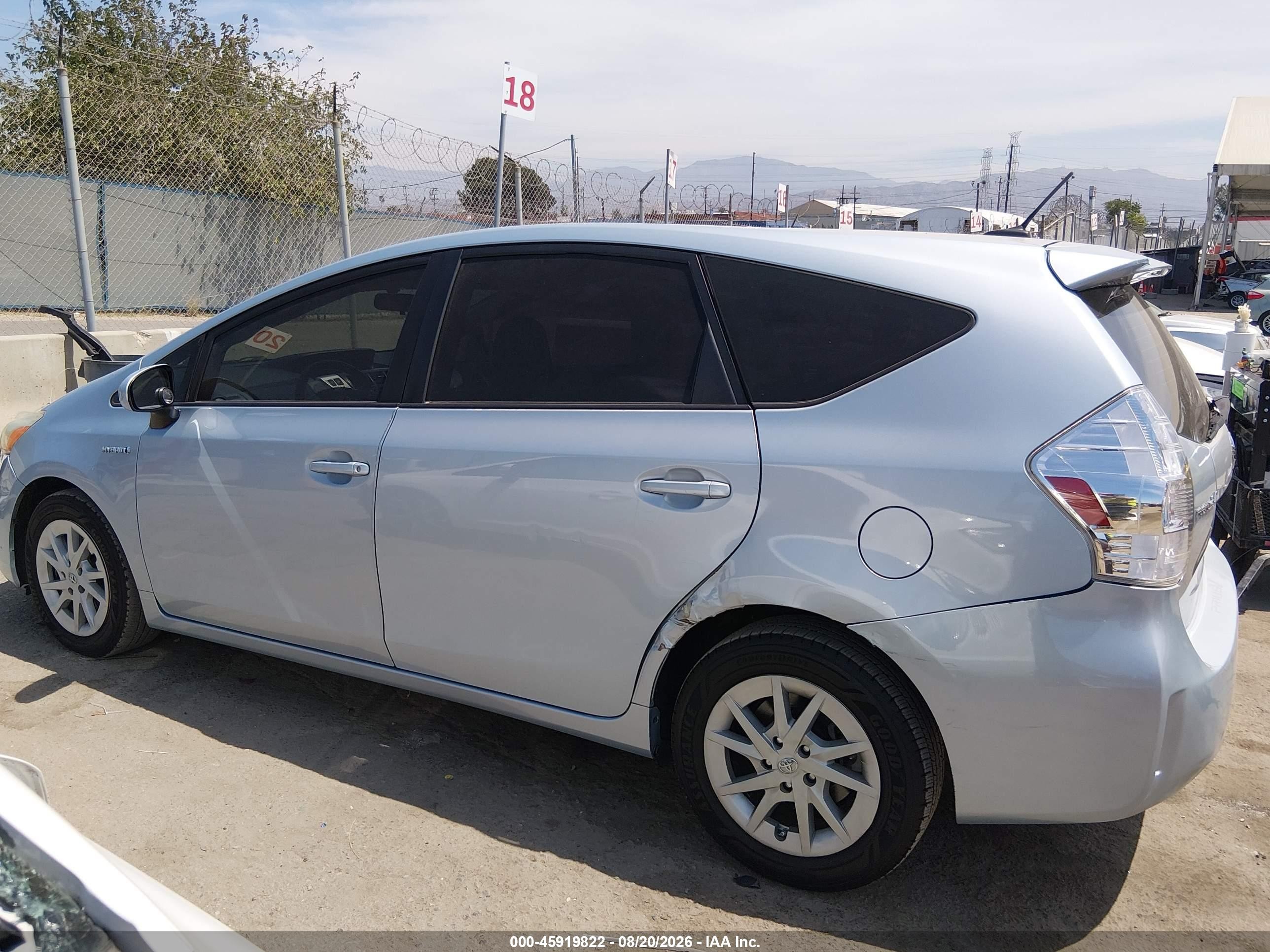 2012 Toyota Prius V Three Light Blue vin: JTDZN3EU6C3133841