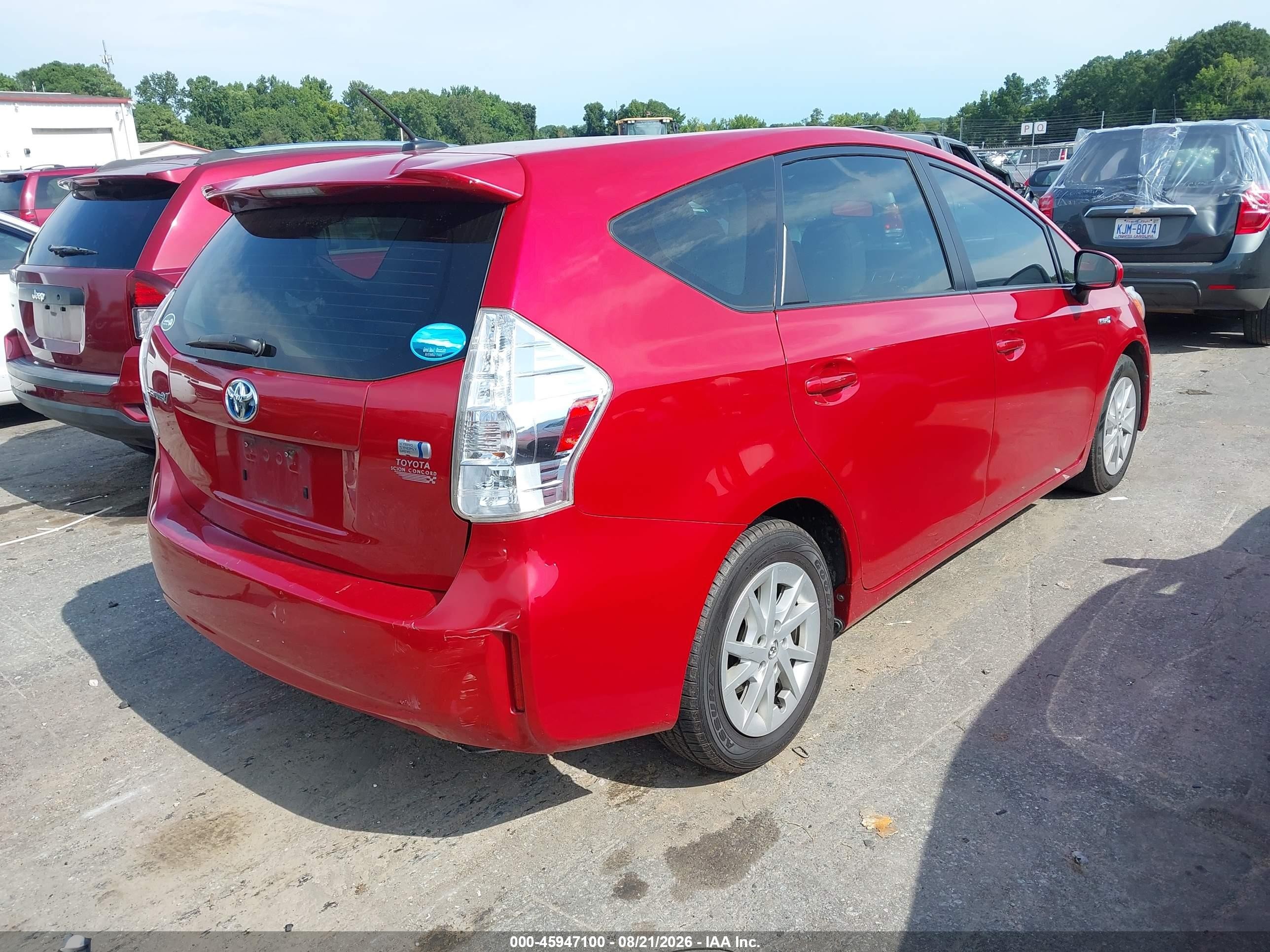 2013 Toyota Prius V Three Red vin: JTDZN3EU6D3192258