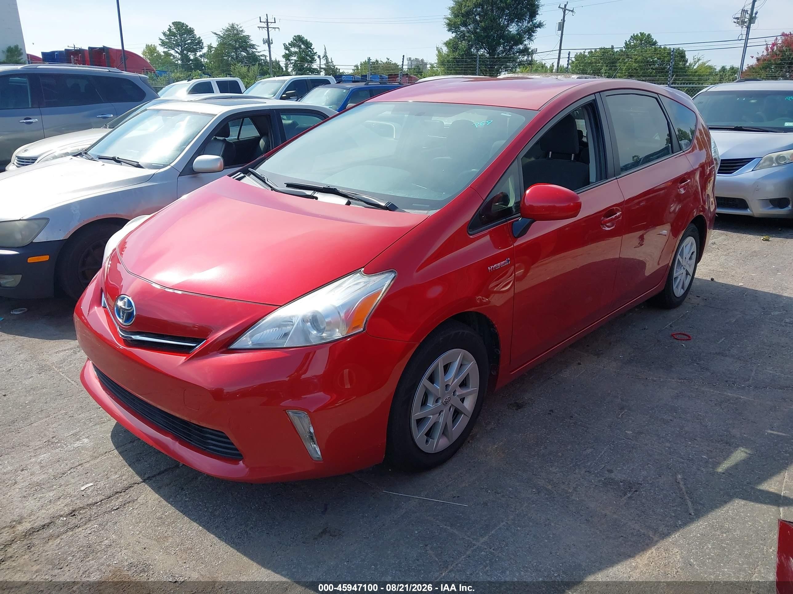 2013 Toyota Prius V Three Red vin: JTDZN3EU6D3192258
