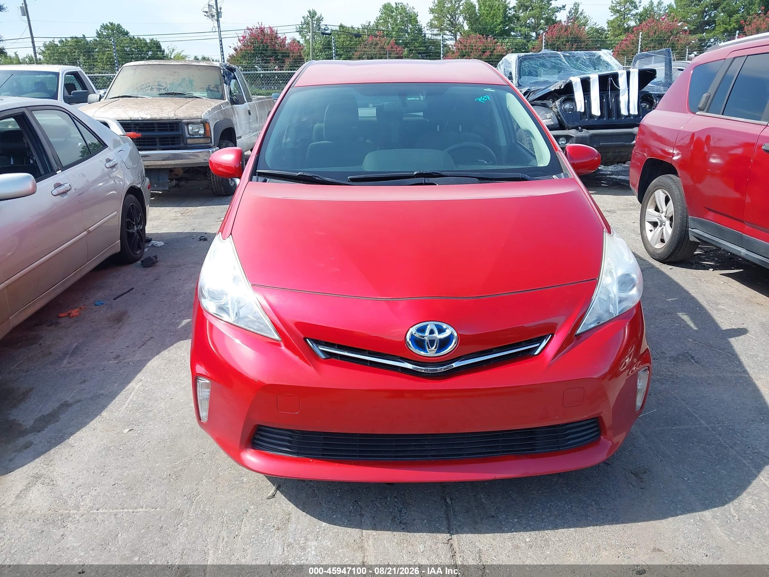 2013 Toyota Prius V Three Red vin: JTDZN3EU6D3192258