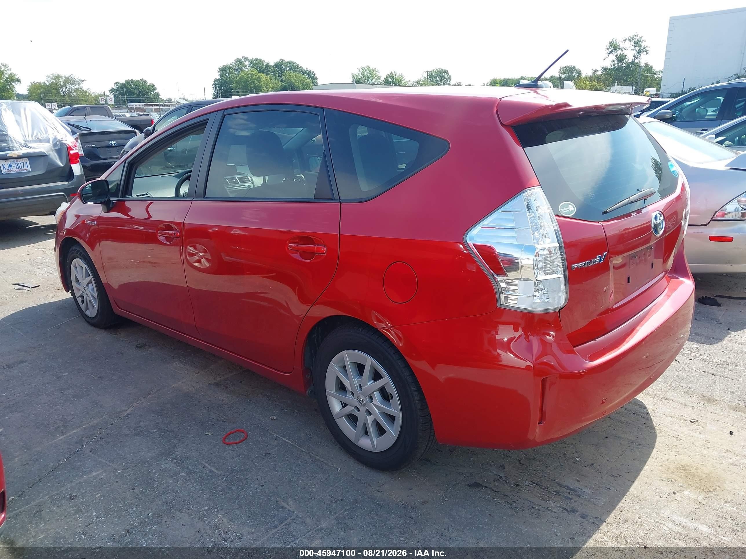2013 Toyota Prius V Three Red vin: JTDZN3EU6D3192258