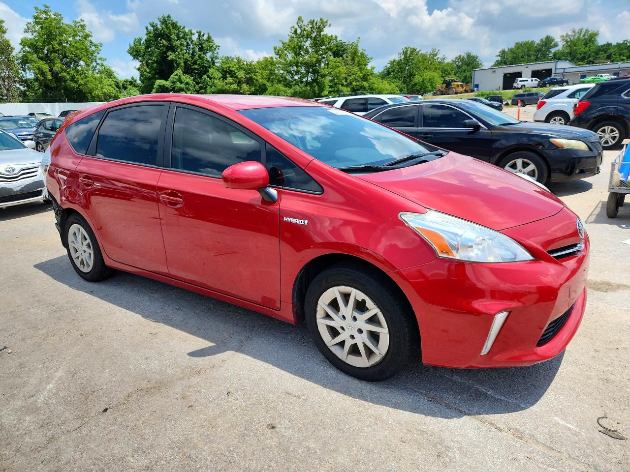 2012 Toyota Prius V Three Красный vin: JTDZN3EU7C3030461