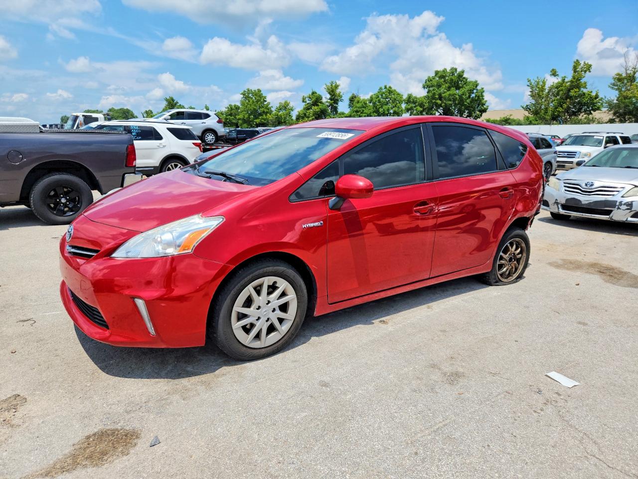 2012 Toyota Prius V Three Красный vin: JTDZN3EU7C3030461