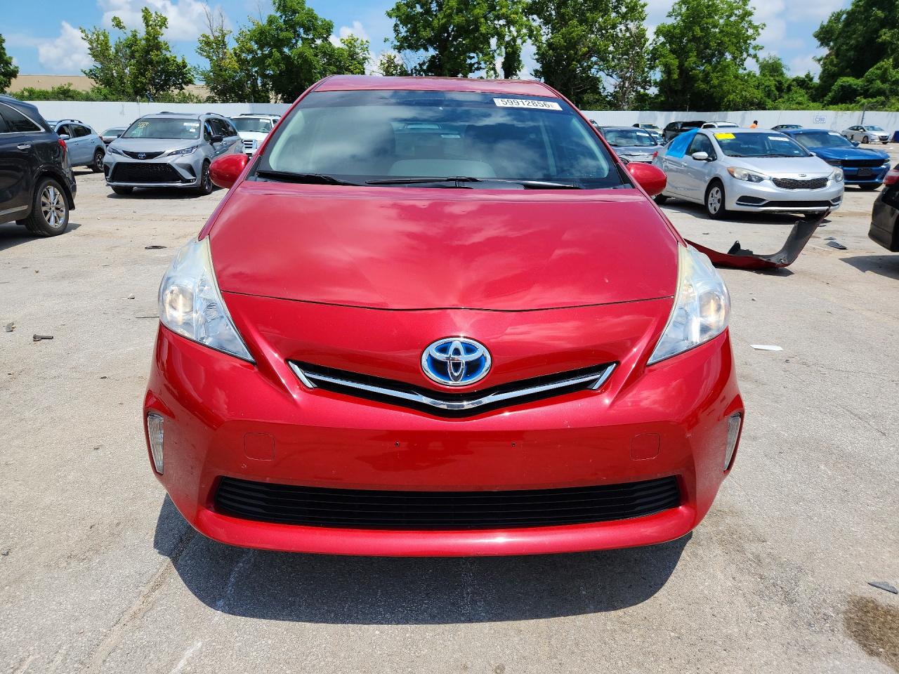 2012 Toyota Prius V Three Красный vin: JTDZN3EU7C3030461