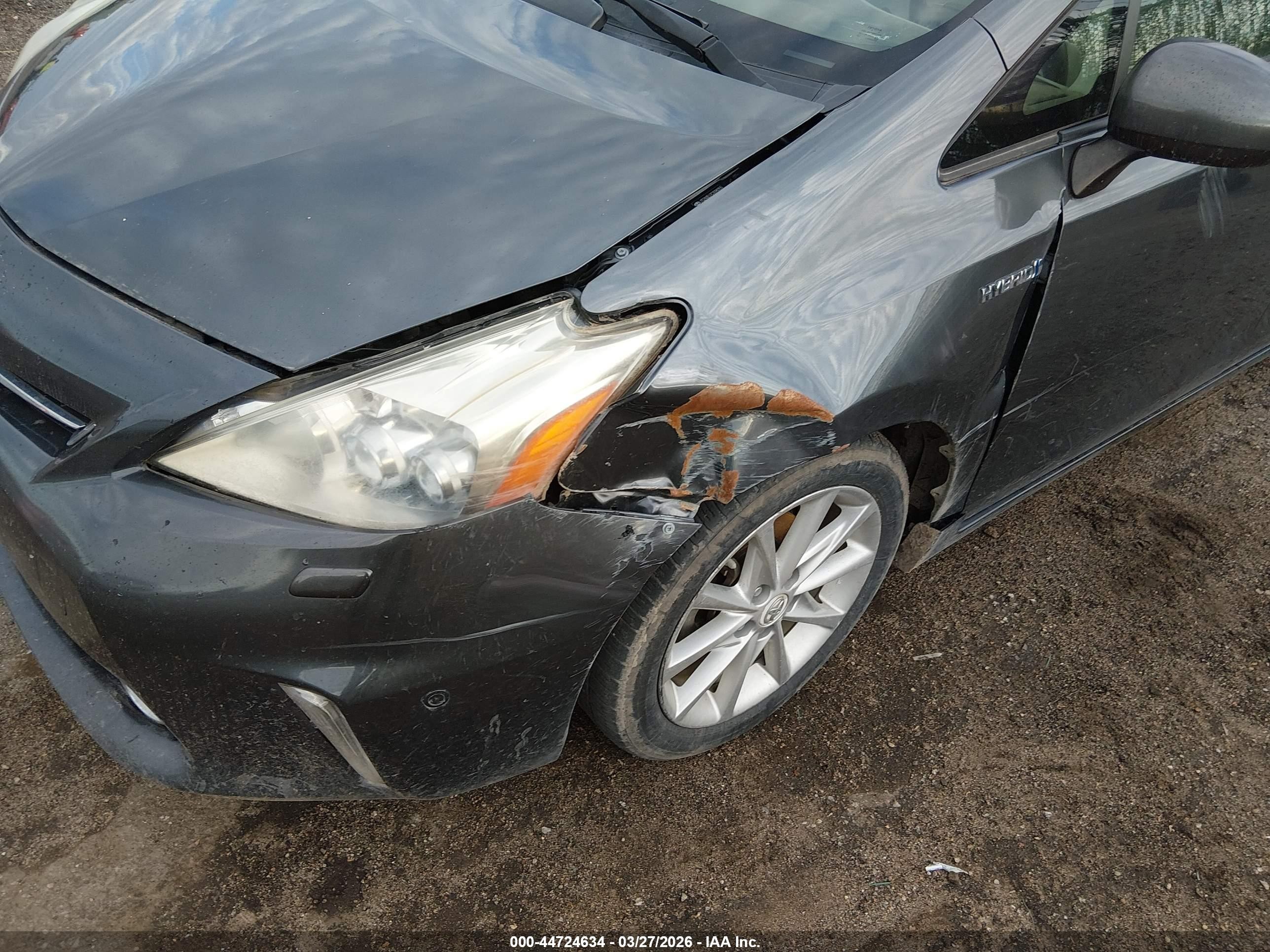 2012 Toyota Prius V Five Gray vin: JTDZN3EU7C3098355