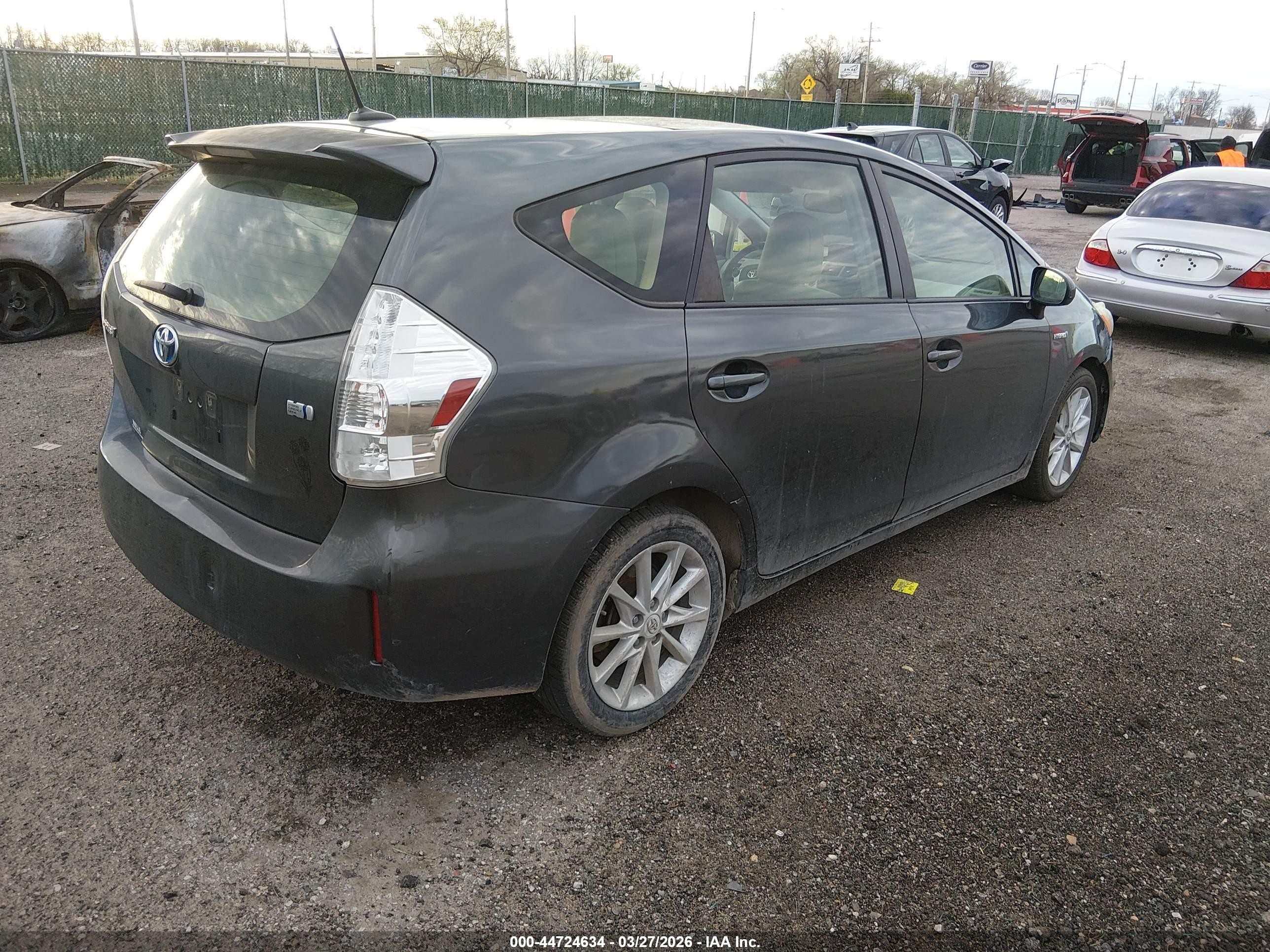 2012 Toyota Prius V Five Gray vin: JTDZN3EU7C3098355