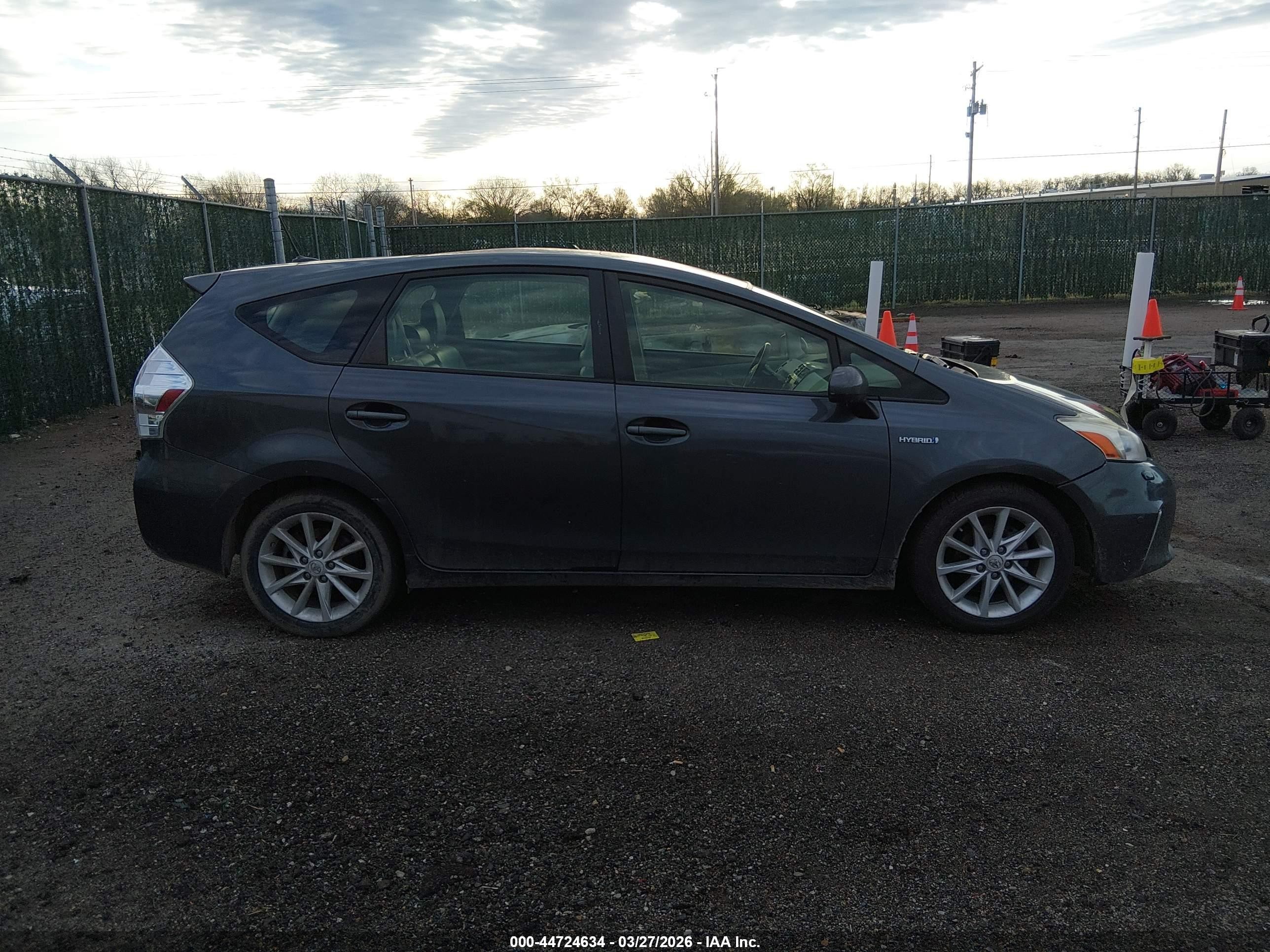 2012 Toyota Prius V Five Gray vin: JTDZN3EU7C3098355