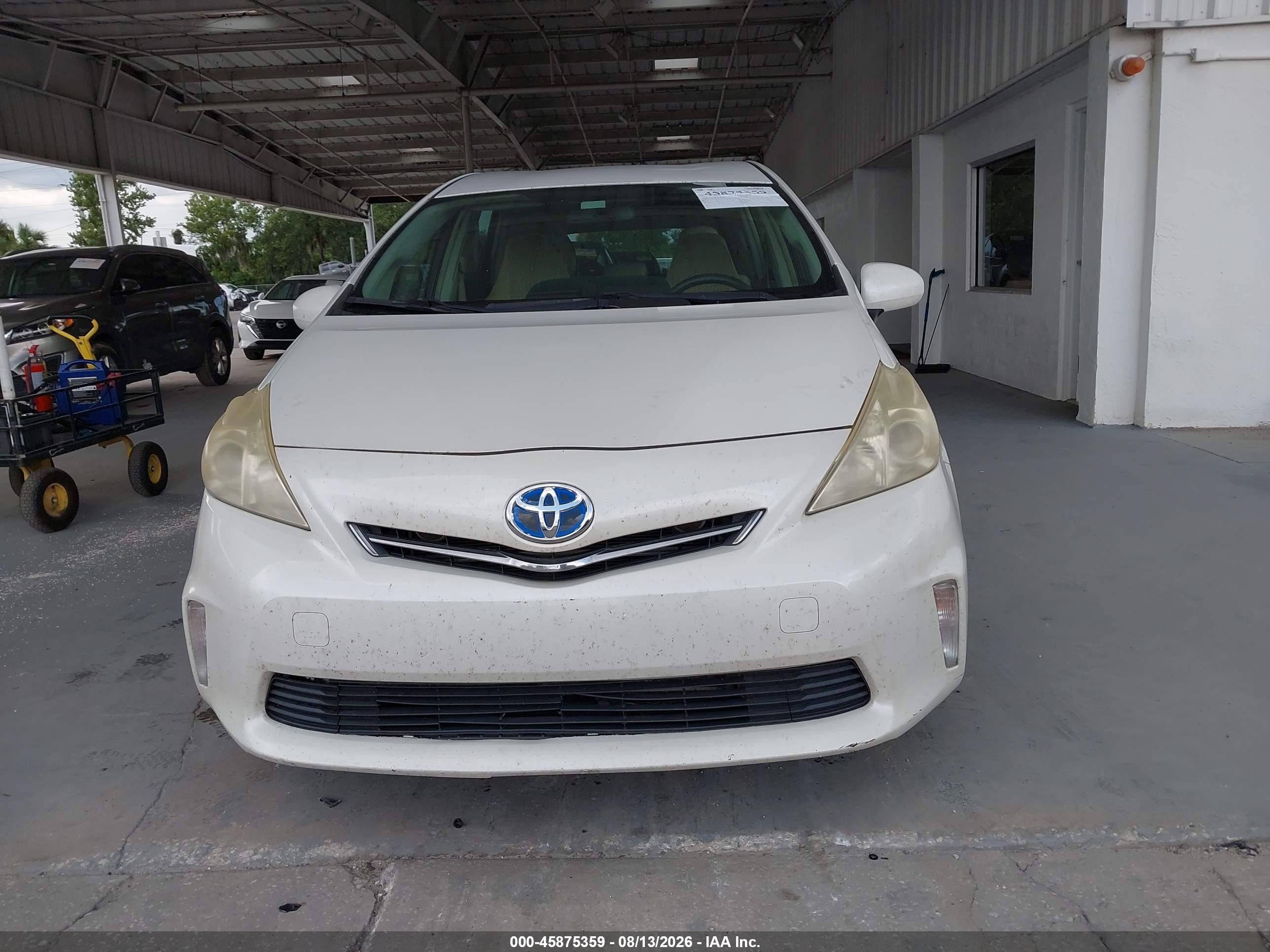 2012 Toyota Prius V Three White vin: JTDZN3EU7C3107703