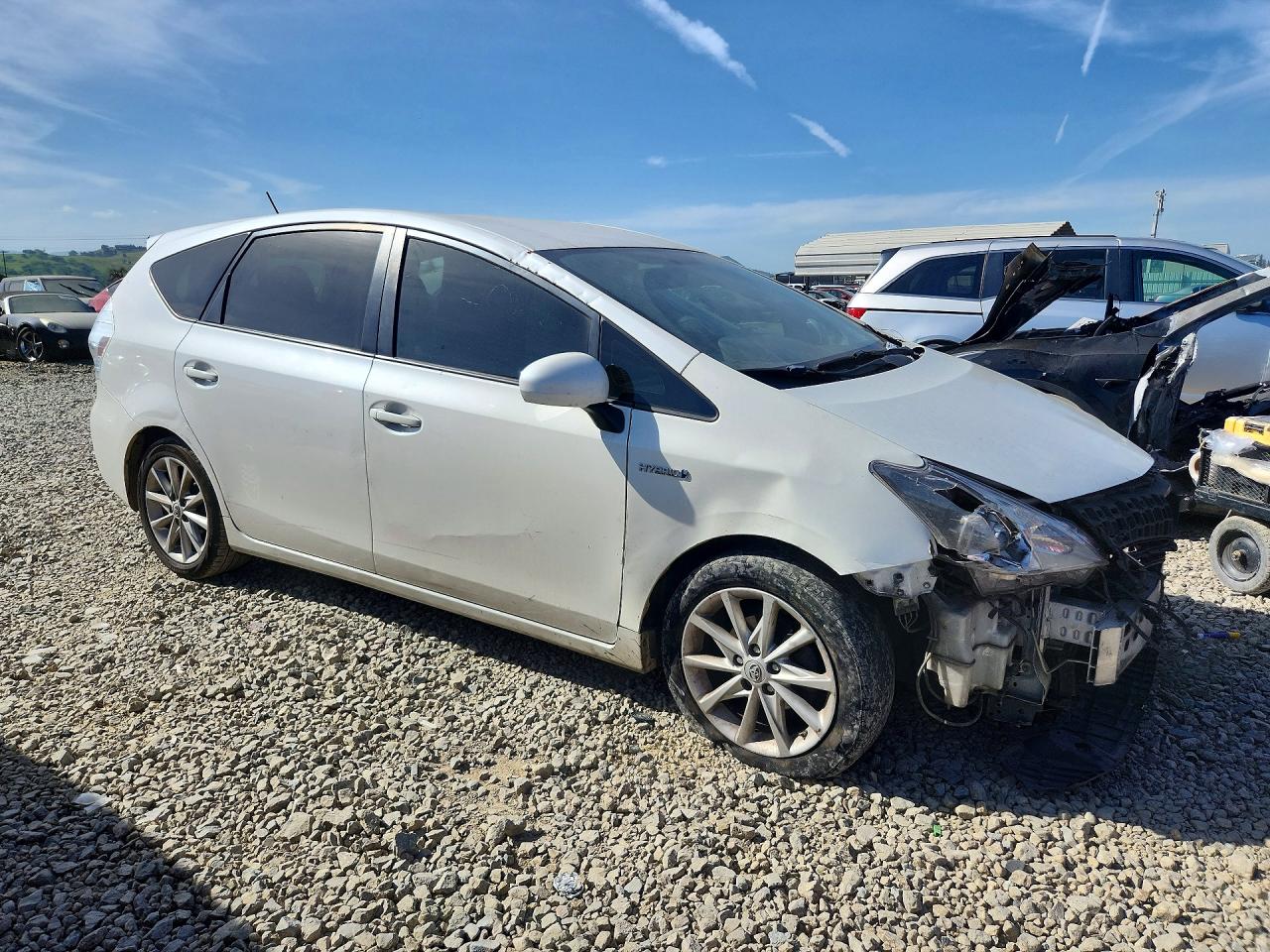 2013 Toyota Prius V Five White vin: JTDZN3EU7D3190812