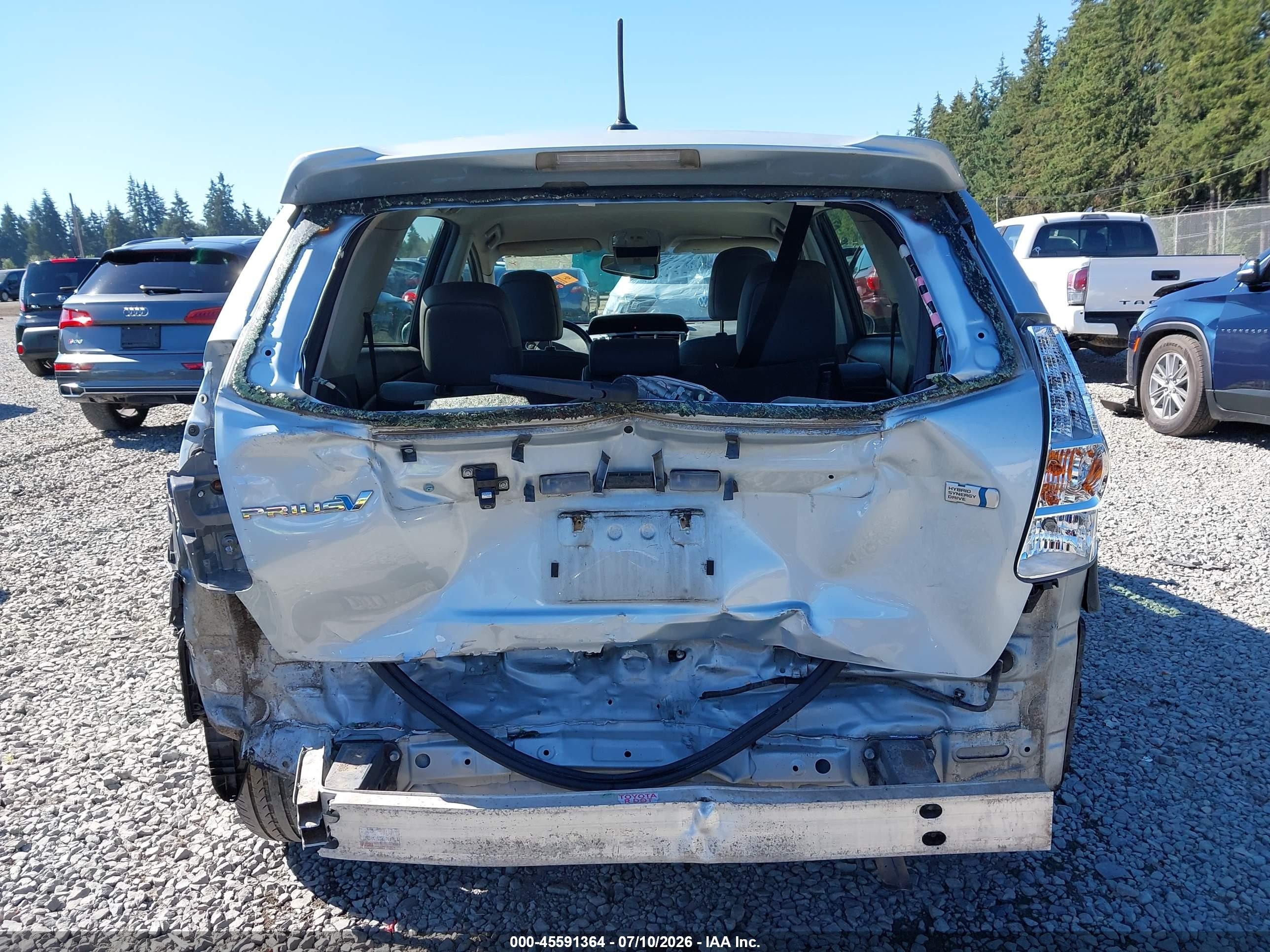 2013 Toyota Prius V Five Light Blue vin: JTDZN3EU7D3256596